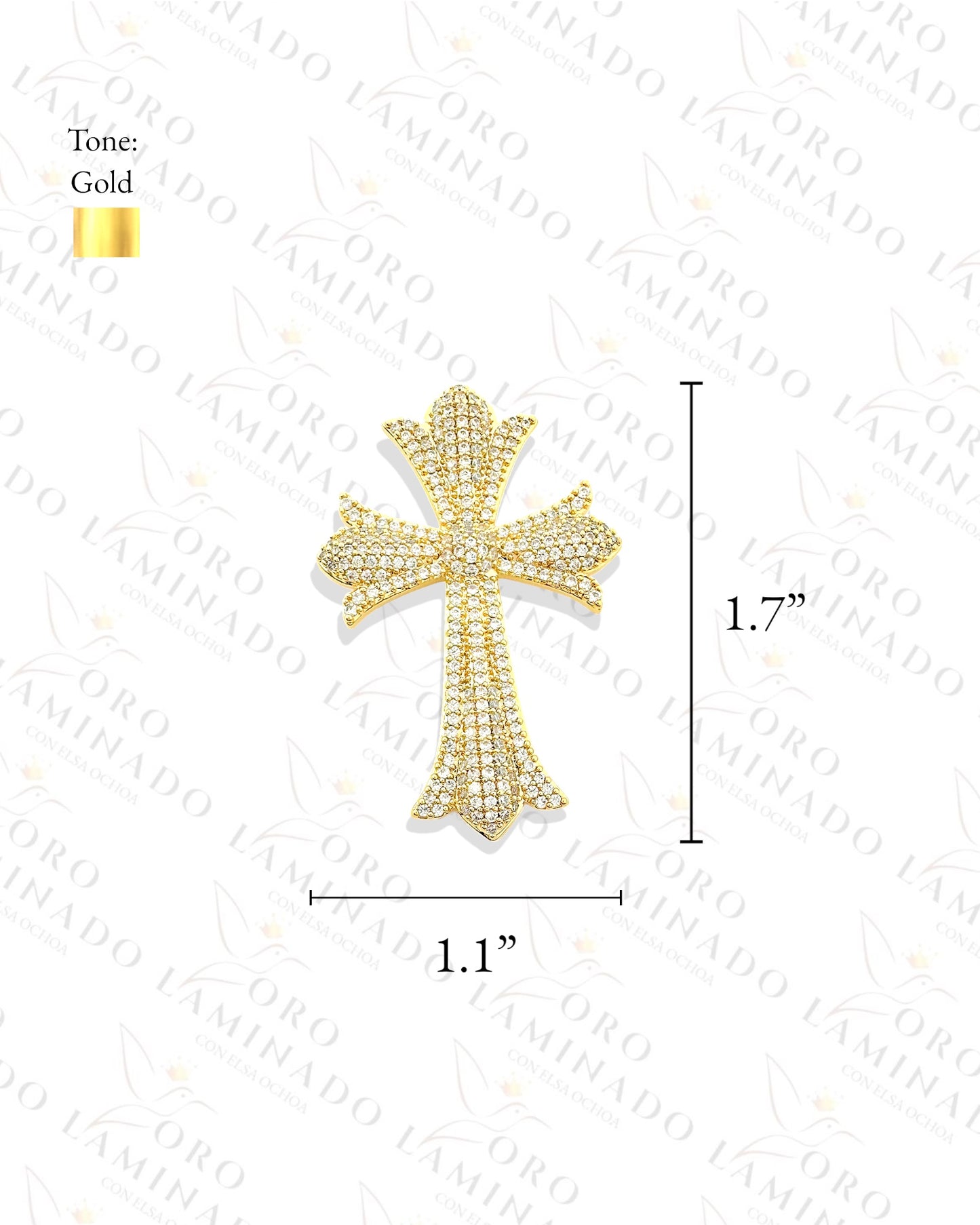 Gold Filled Diamond Cross Pendant G31