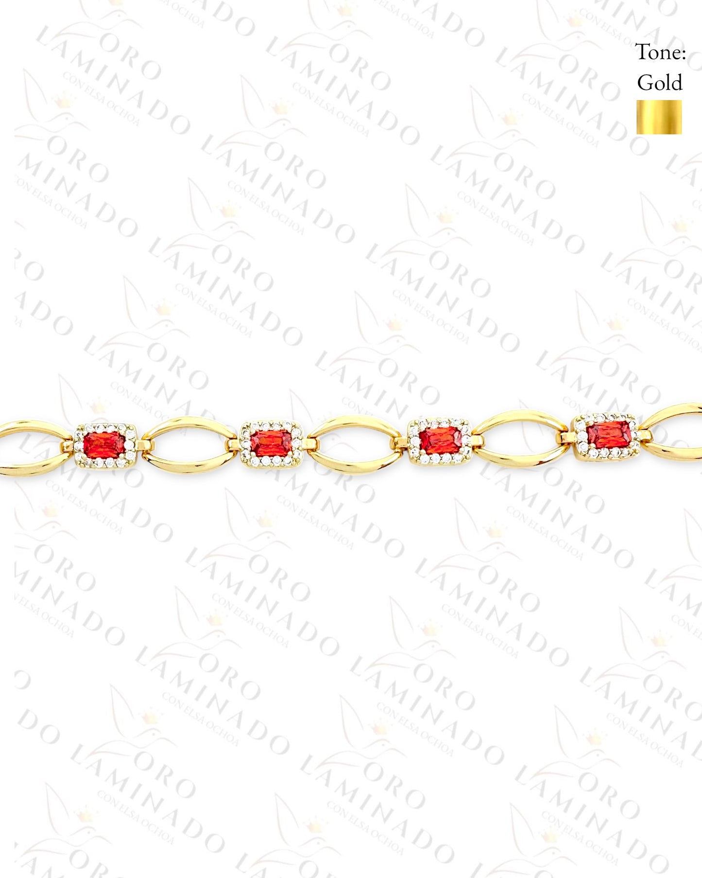 High Quality Orange Stone Bracelet (Gold Filled) C84