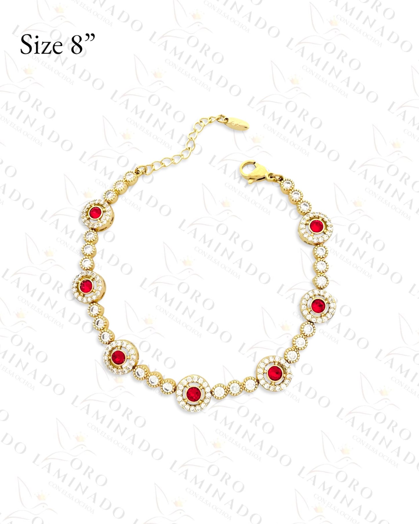 High Quality Orange Crystal Design Bracelet (Gold Filled) R124