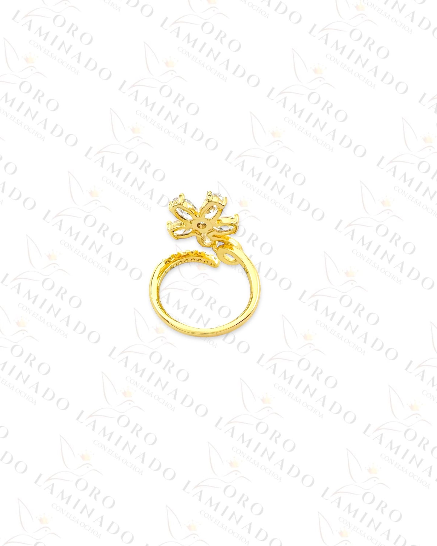 Adjustable High Quality Crystal Flower Ring (Gold Filled) B89