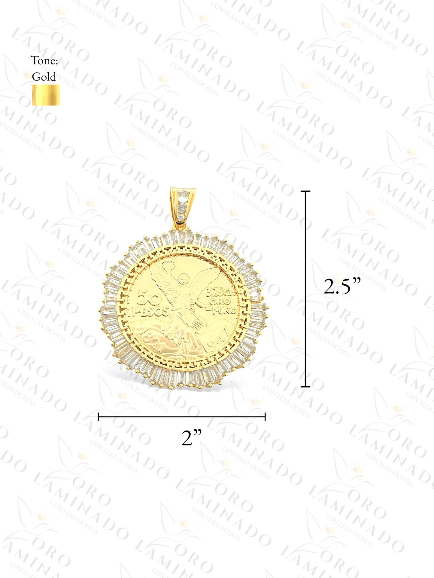 Gold Filled 50 Pesos Centenary Pendant B221