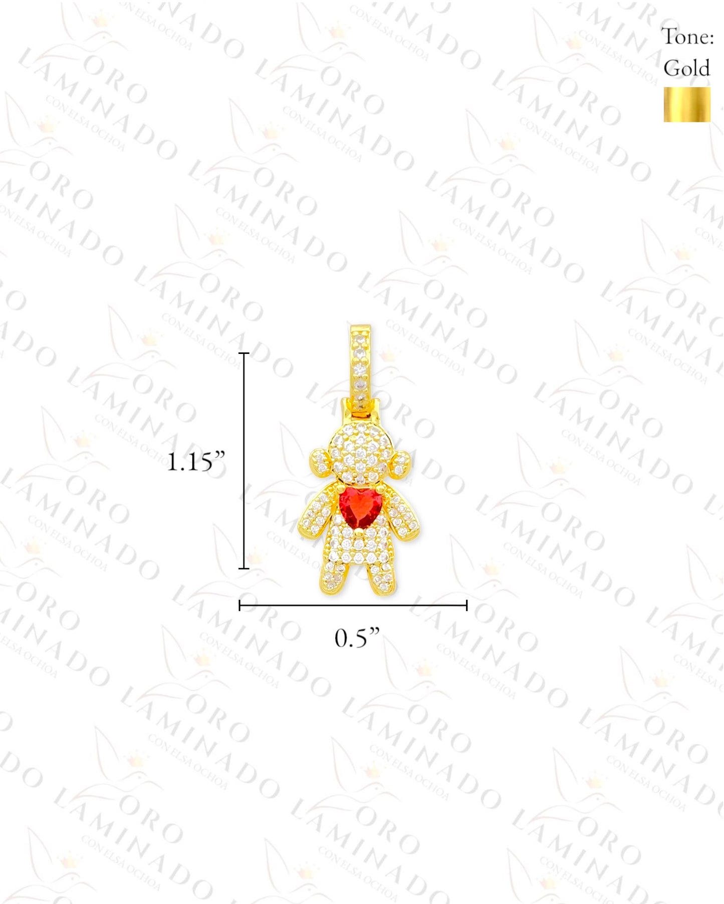 Red Heart Girl Charm (Gold Filled) B93