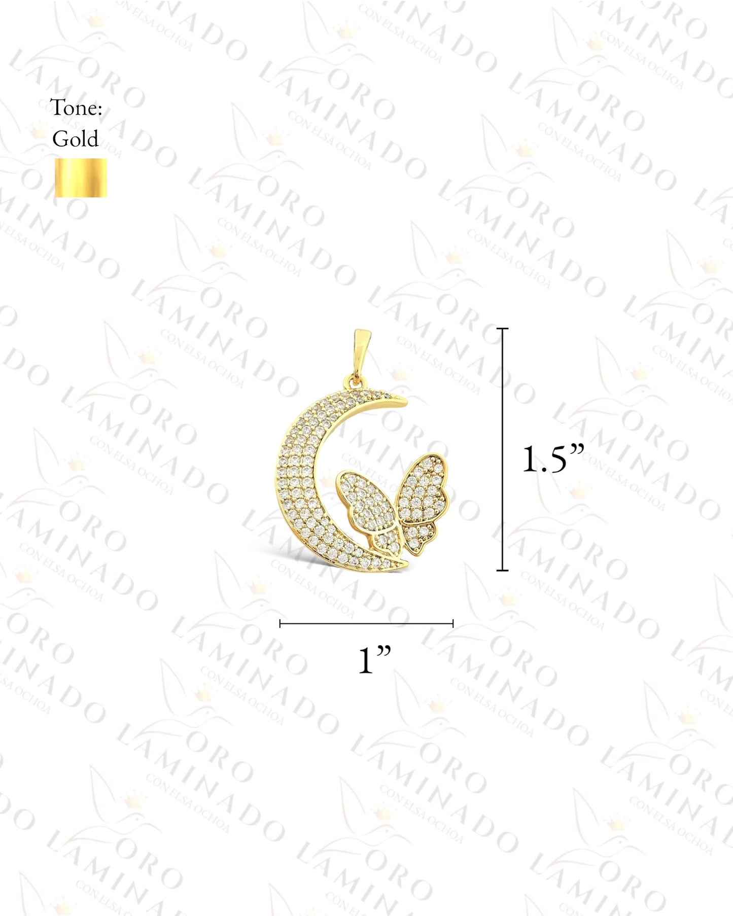 Gold Filled High Quality Moon and Butterfly Pendant G428