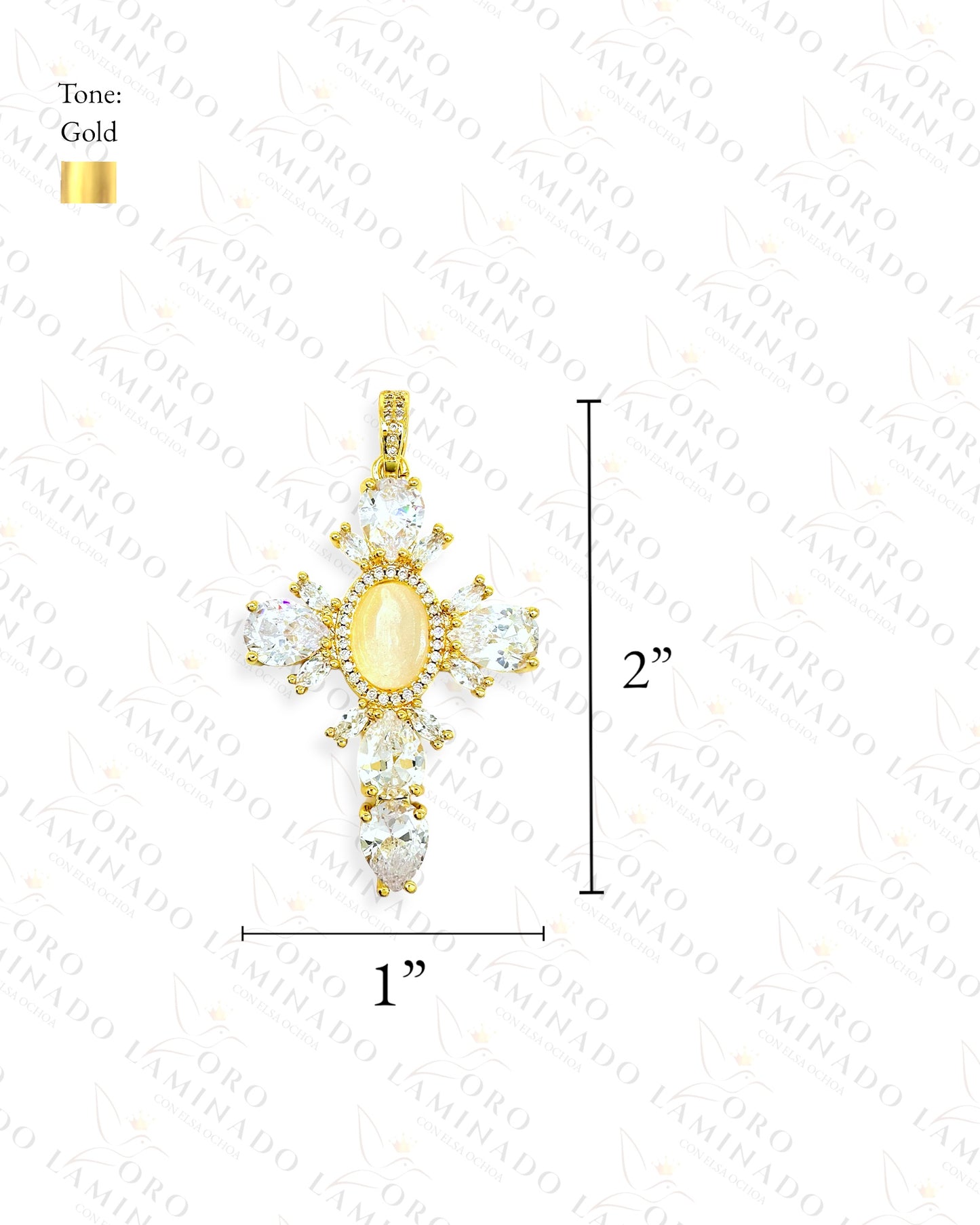 Gold Filled Cross with Virgen Mary Pendant C231