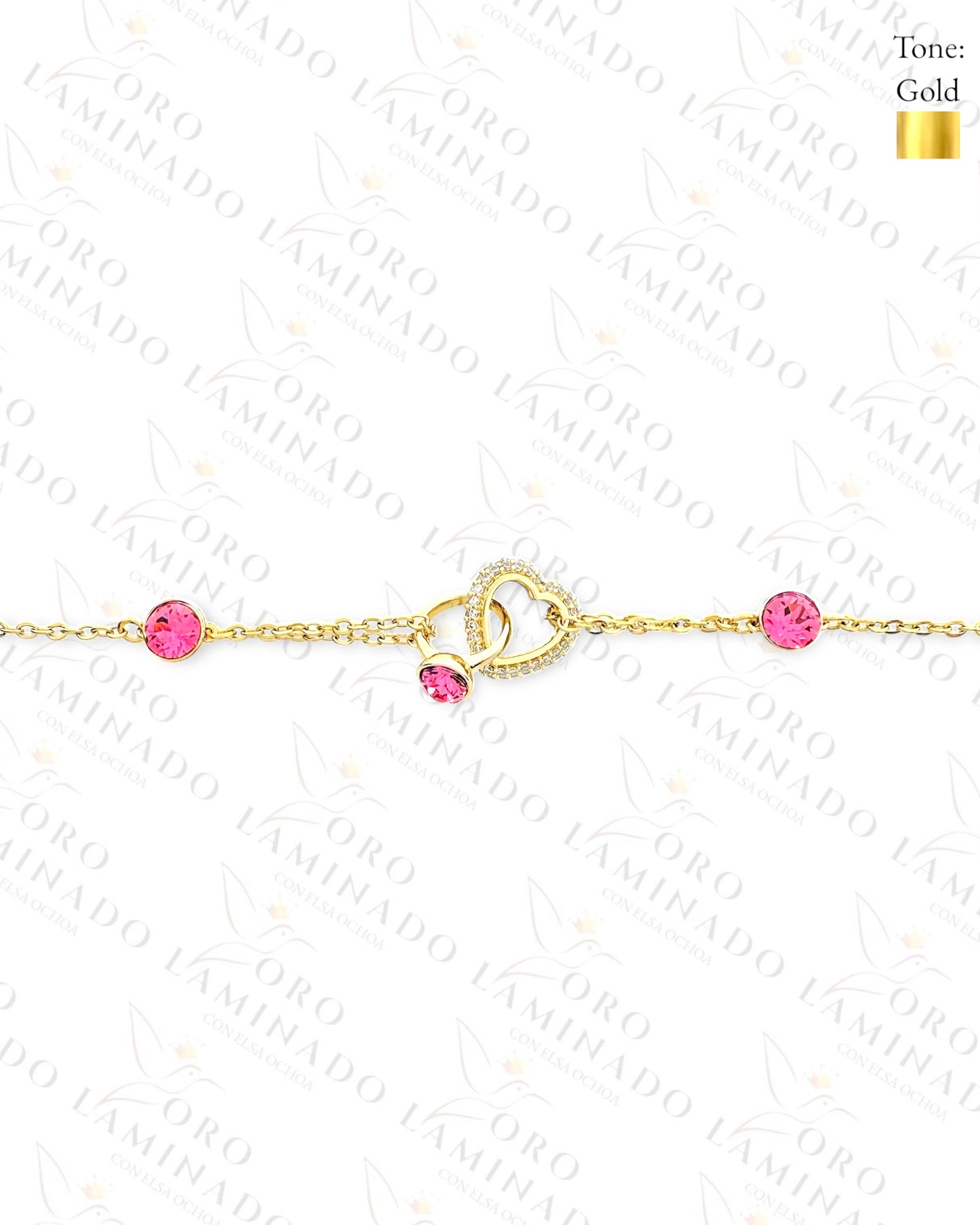 High Quality Heart Ring Bracelet (Gold Filled) C201