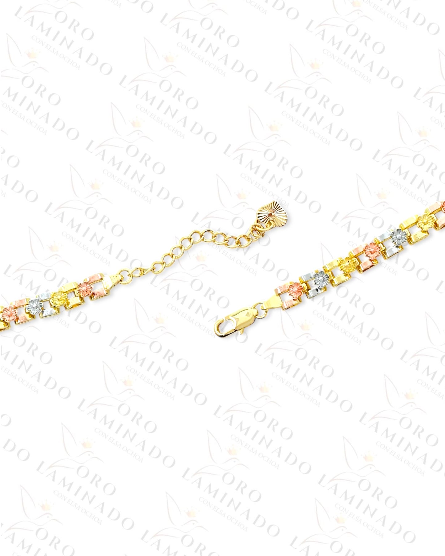 "Mis 15 años" tricolor bracelet with Stones Y312