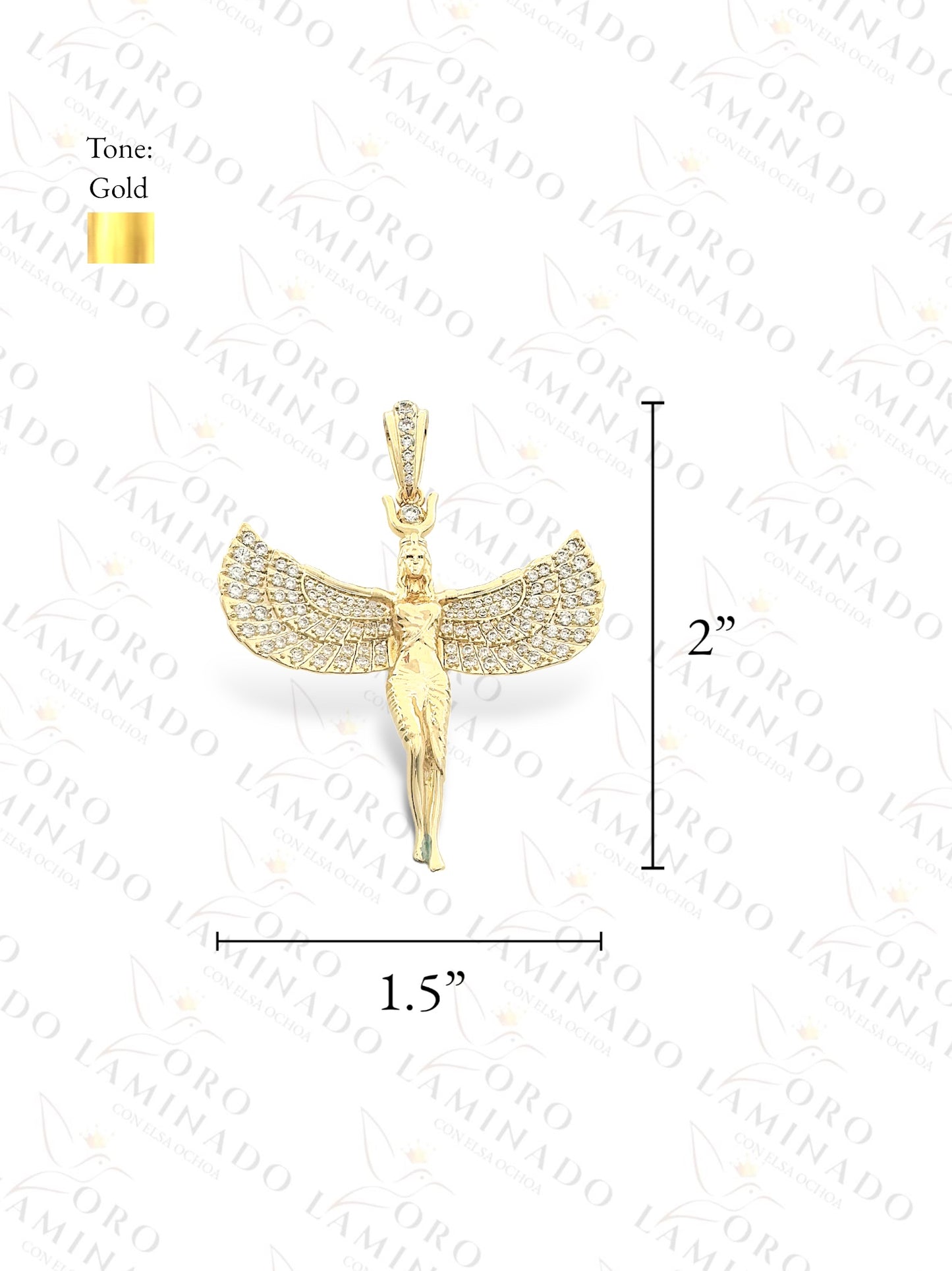 Gold Filled High Quality Angel Pendant with Stones C212