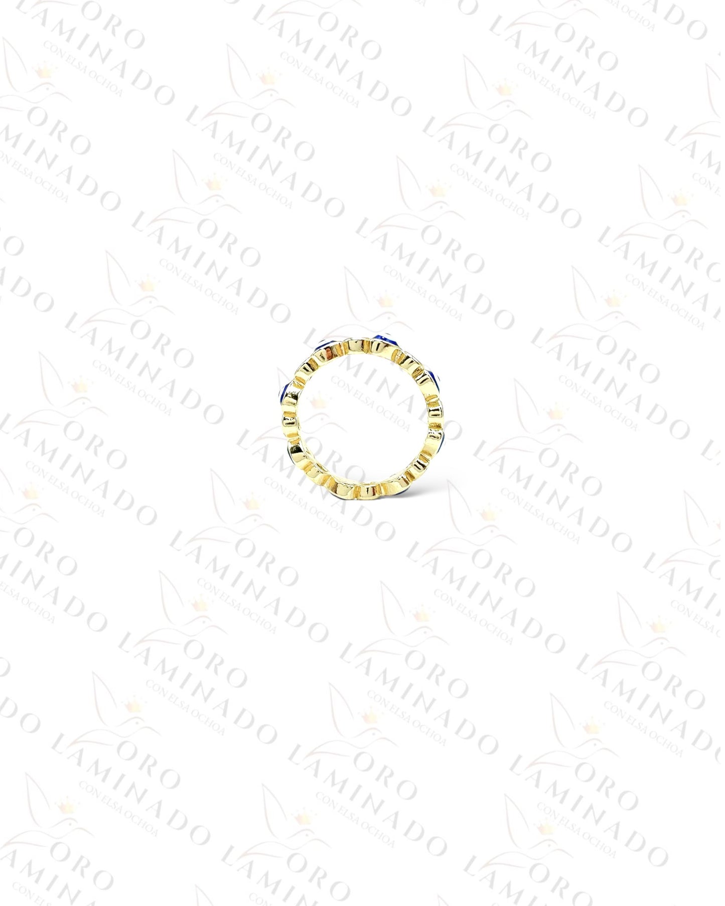 Blue Evil Eye Ring (Gold Filled) B313