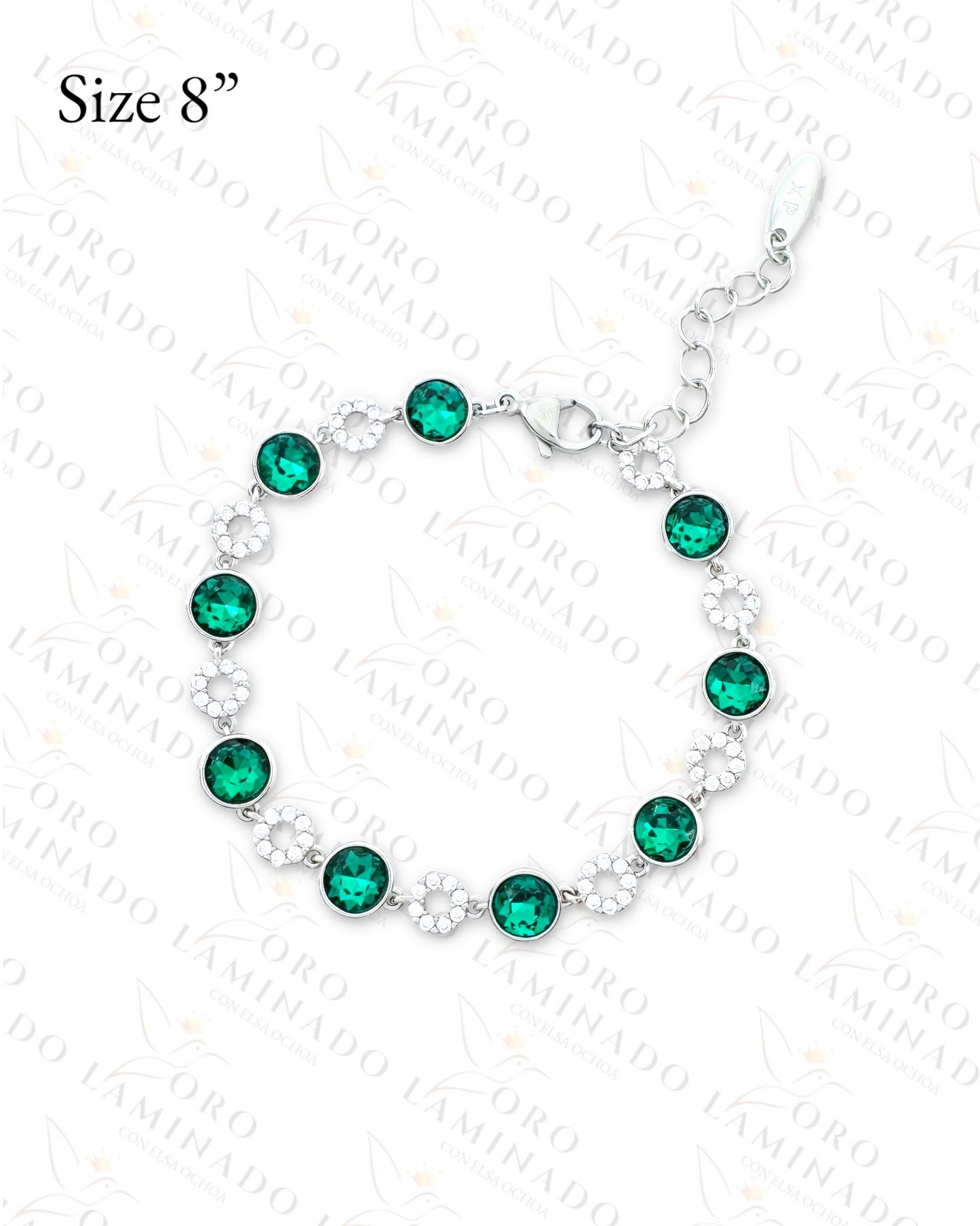 High Quality Green Emerald Stones Bracelet (Gold Filled) G412