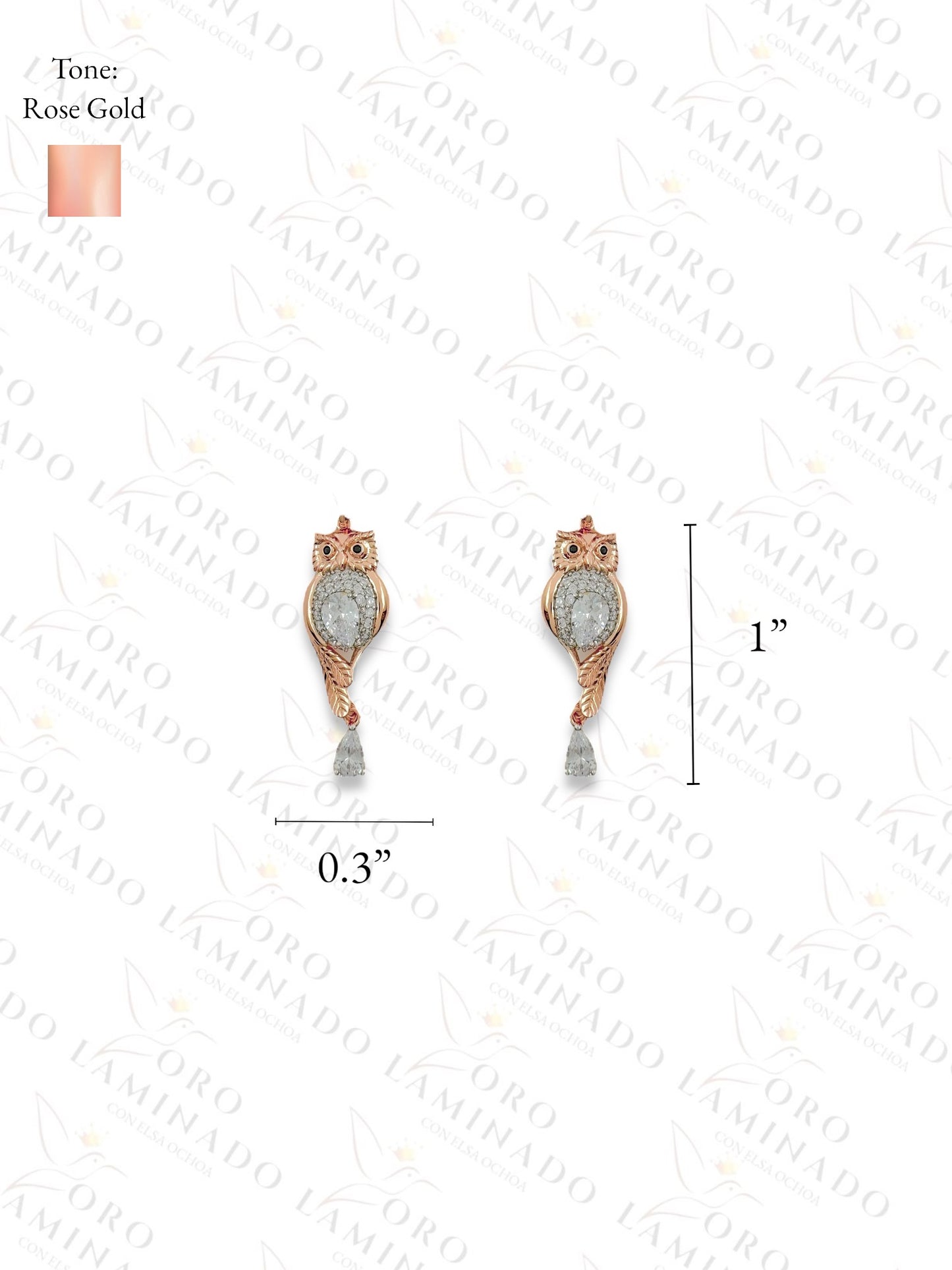 Gold Filled Rose Gold Owl set G321