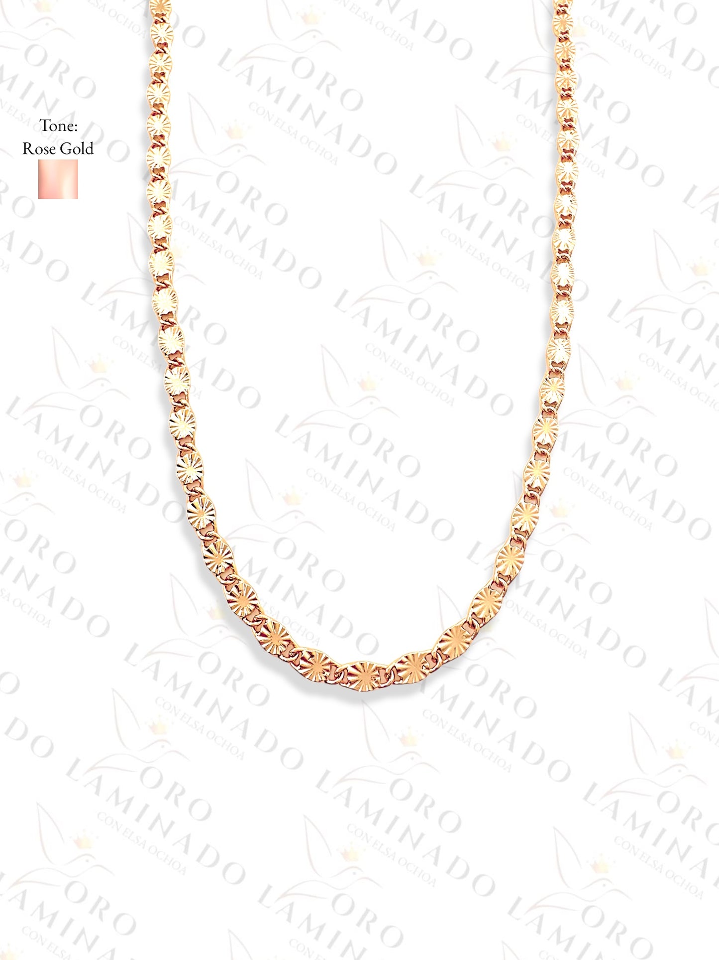 Gold Filled Rose Gold Flor Valentino Chain Pack of 6 Size 24" 3mm B255