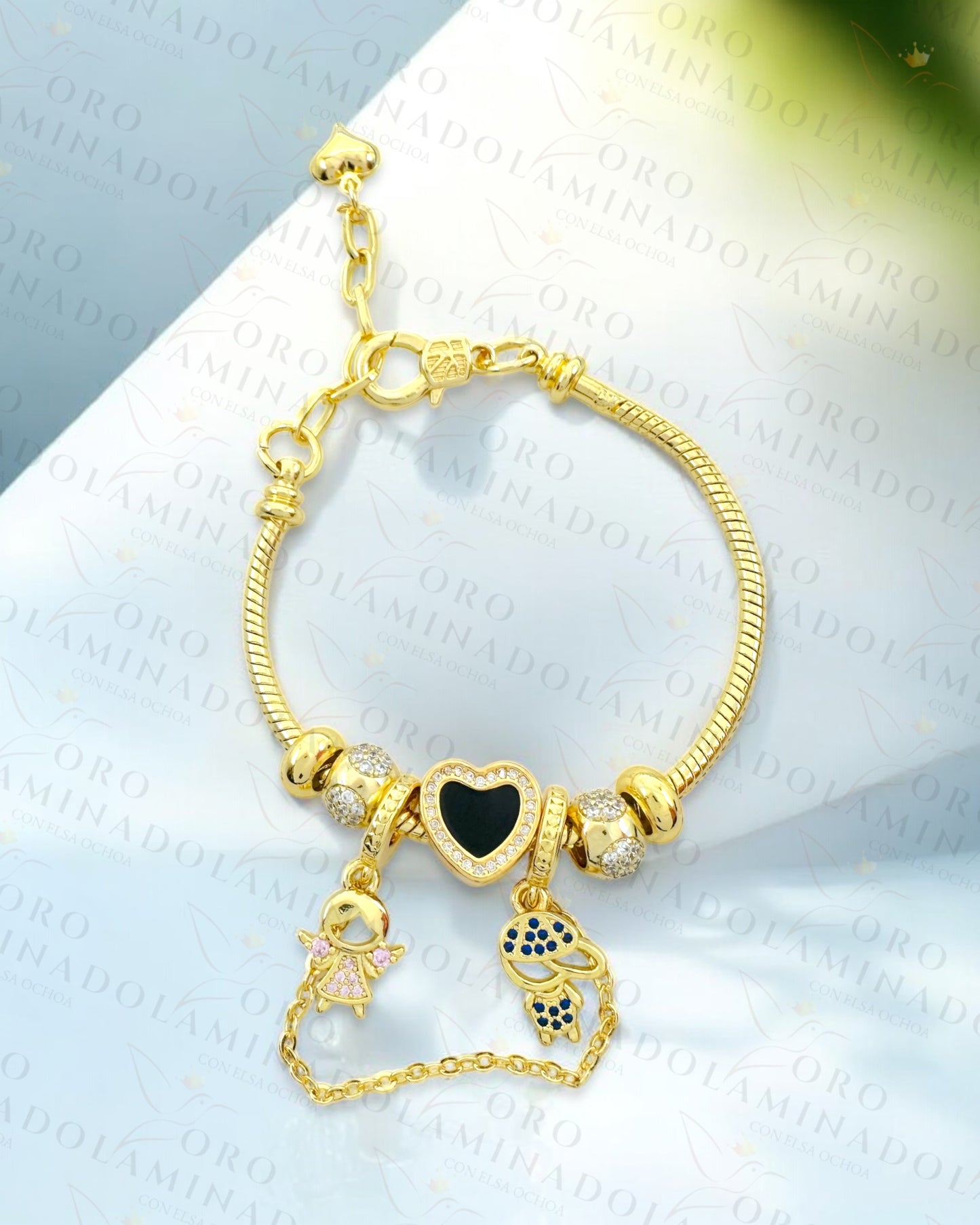 Boy and Girl Safety Chain Charms (Gold Filled) R265