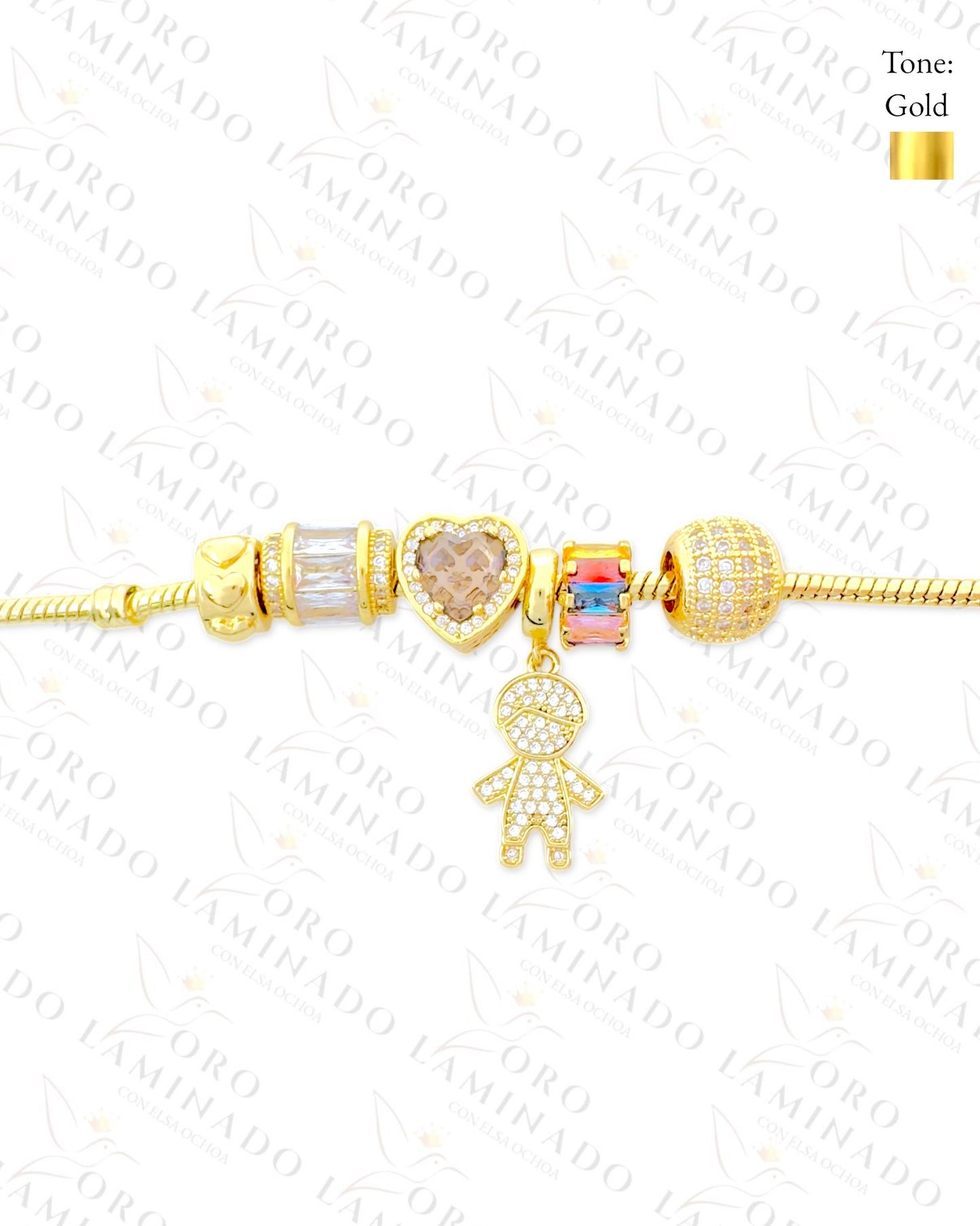 Sparkling Boy Charm Bracelet Y126