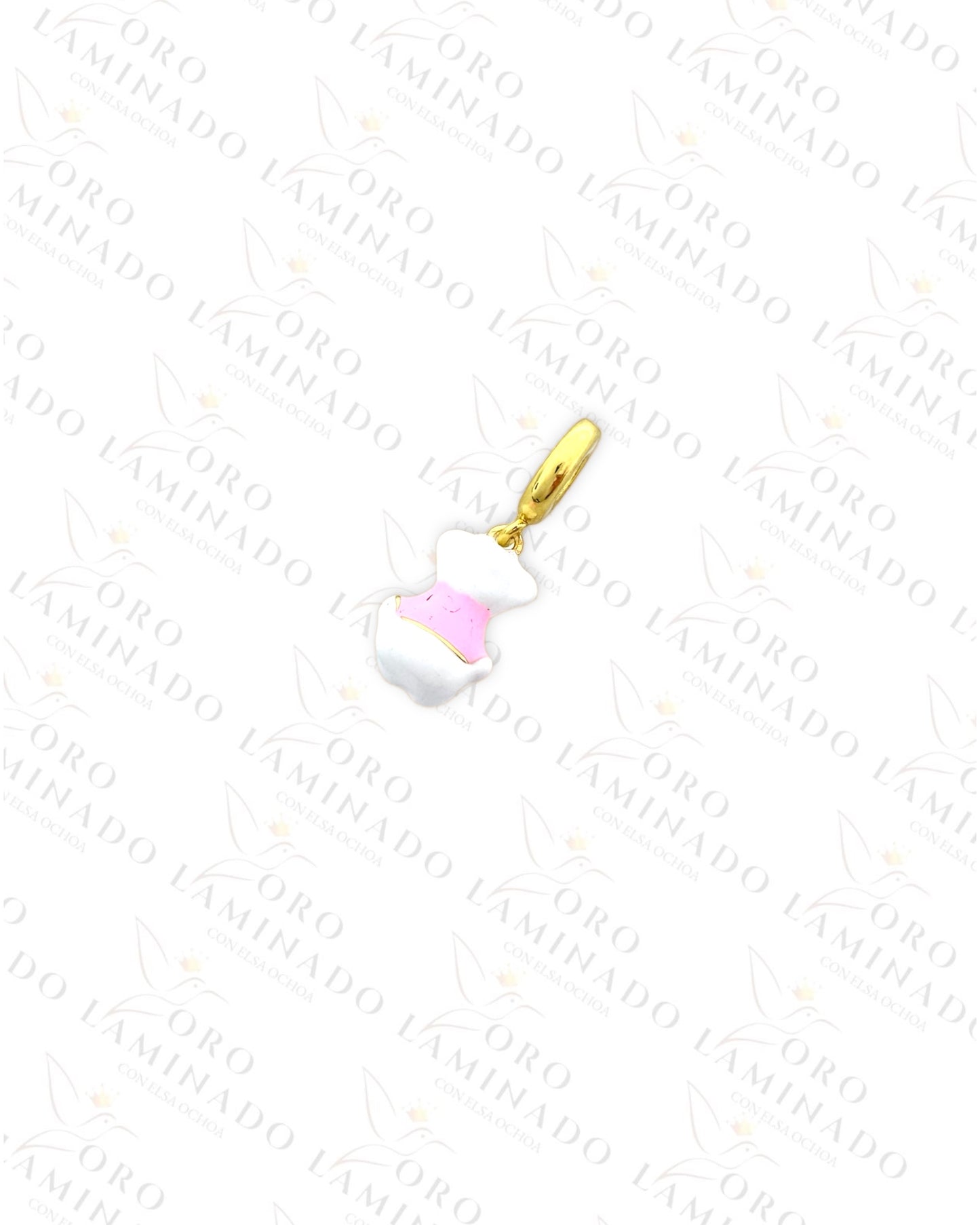 Polar Bear and Little Heart Charm (Gold Filled) B266