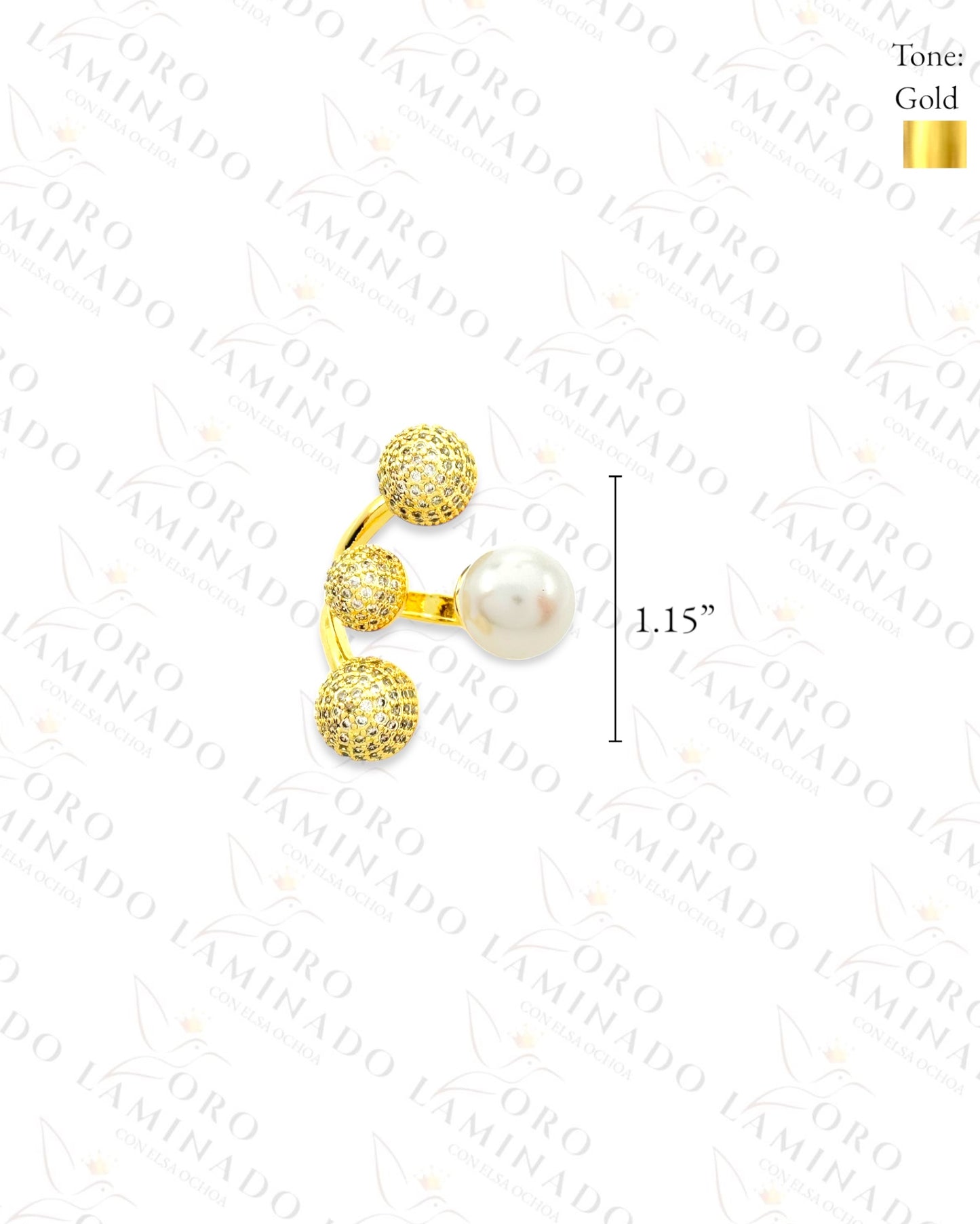 Adjustable Spheres Design Ring (Gold Filled) Y217