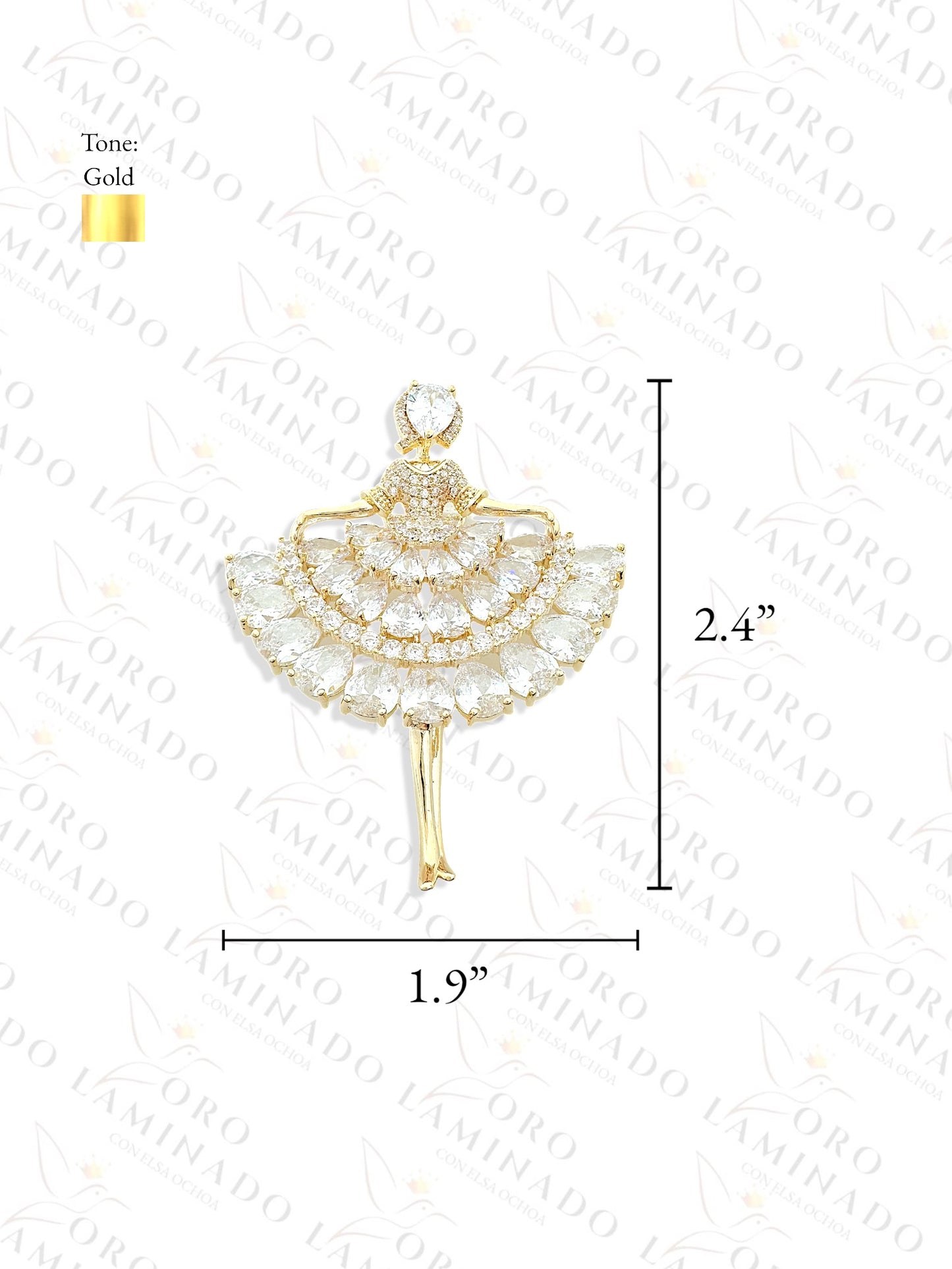 Gold Filled High Quality Ballerina Pendant B228