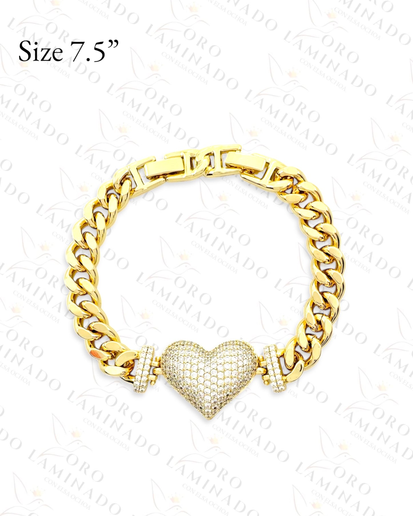 High Quality Diamond Heart Bracelet (Gold Filled) G443