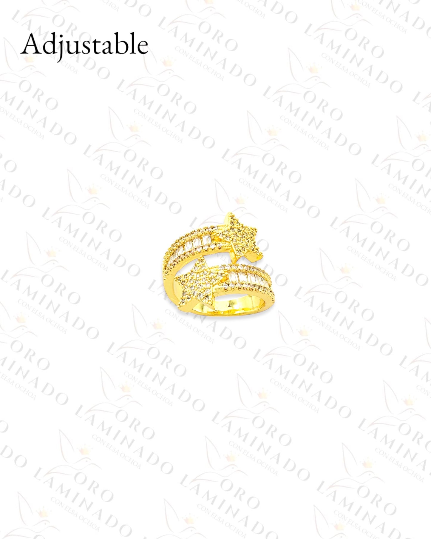 Adjustable Twin Star Ring (Gold Filled) C410