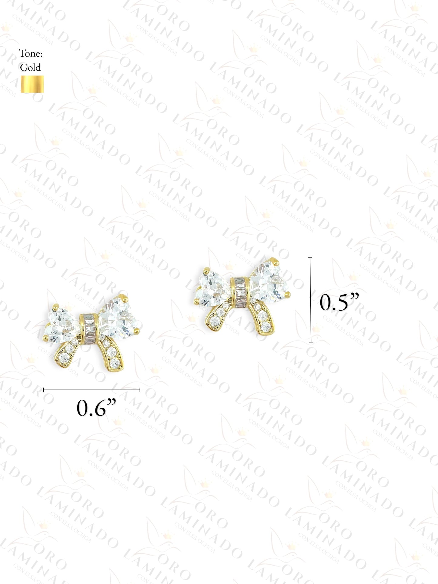 High Quality Diamond Bow Earrings C467