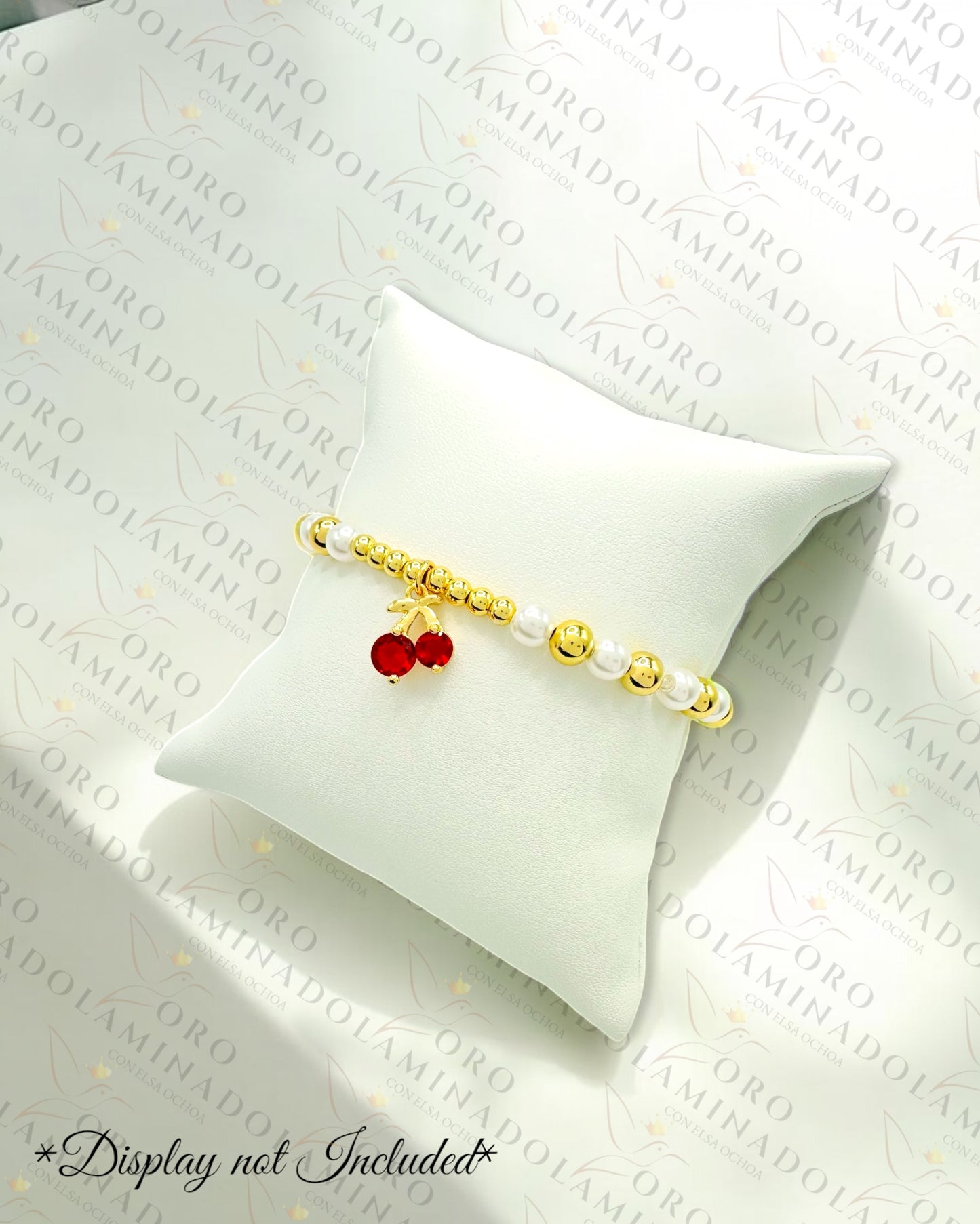 Crystal Cherry Pearl Bracelet (Gold Filled) G425