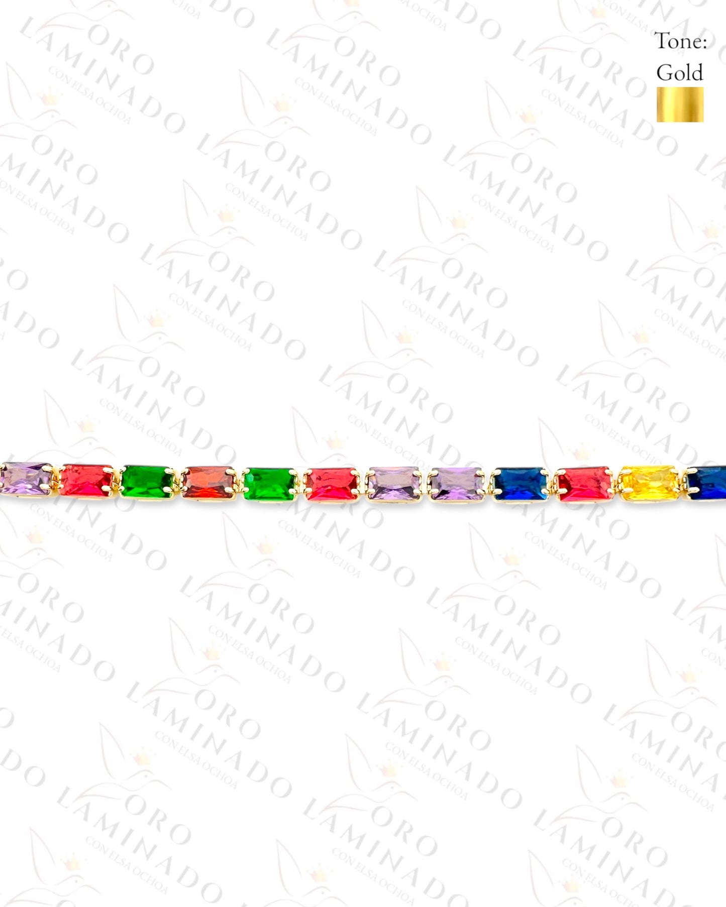 High Quality Multi-Color Crystal Bracelet (Gold Filled) G20