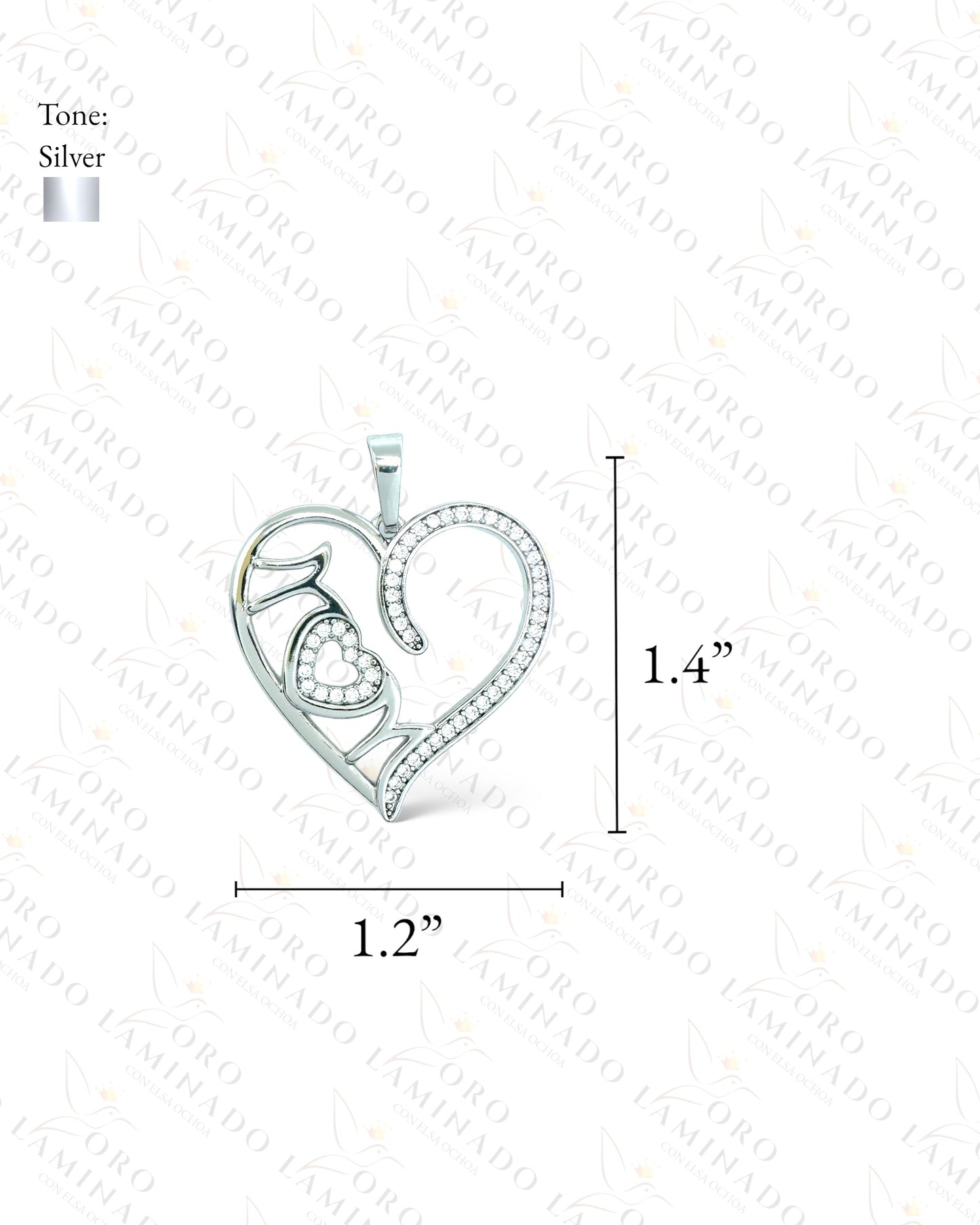 Gold Filled High Quality Silver "MOM" Pendant C167