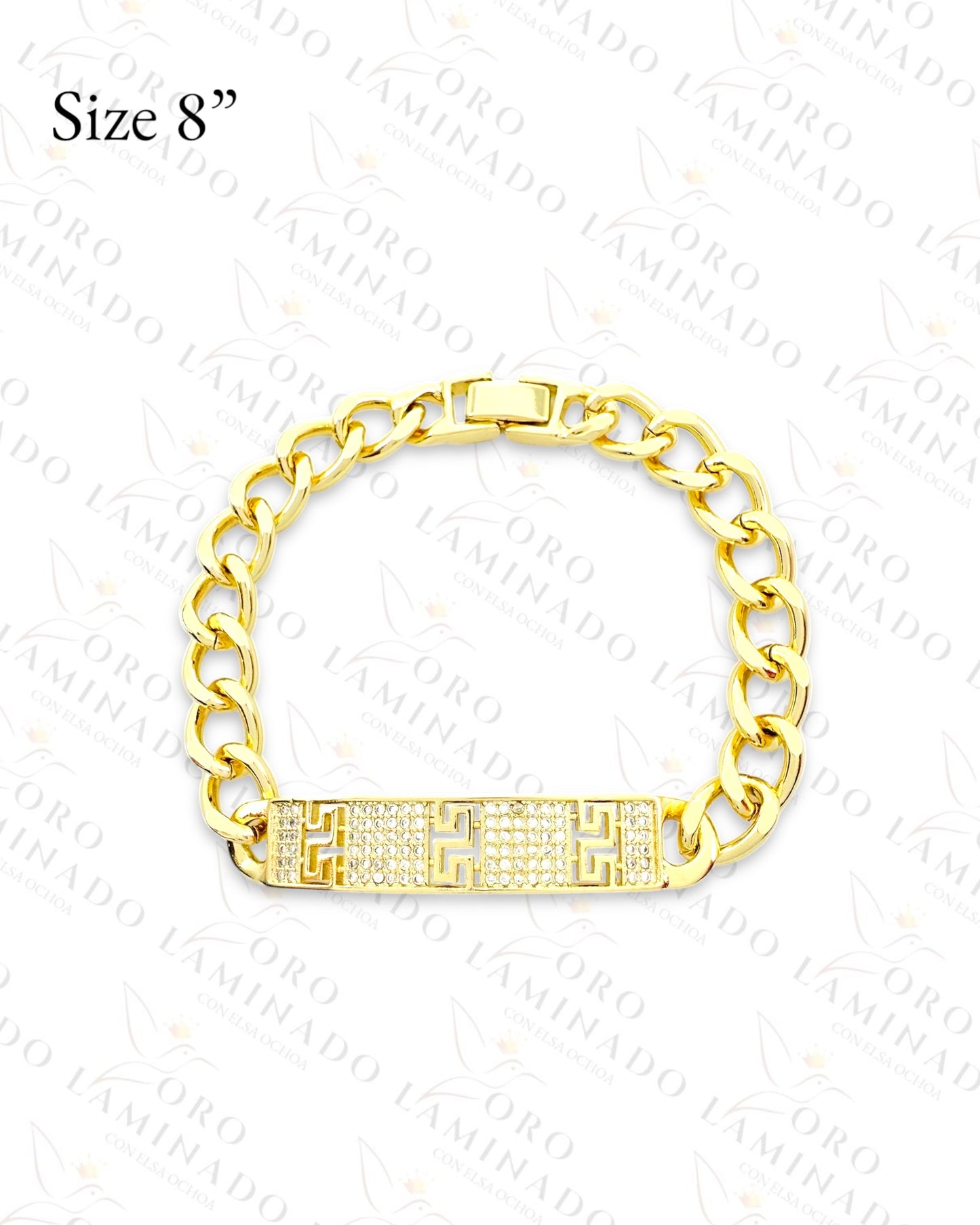 High Quality Greek Design Plate Bracelet (Gold Filled) G202