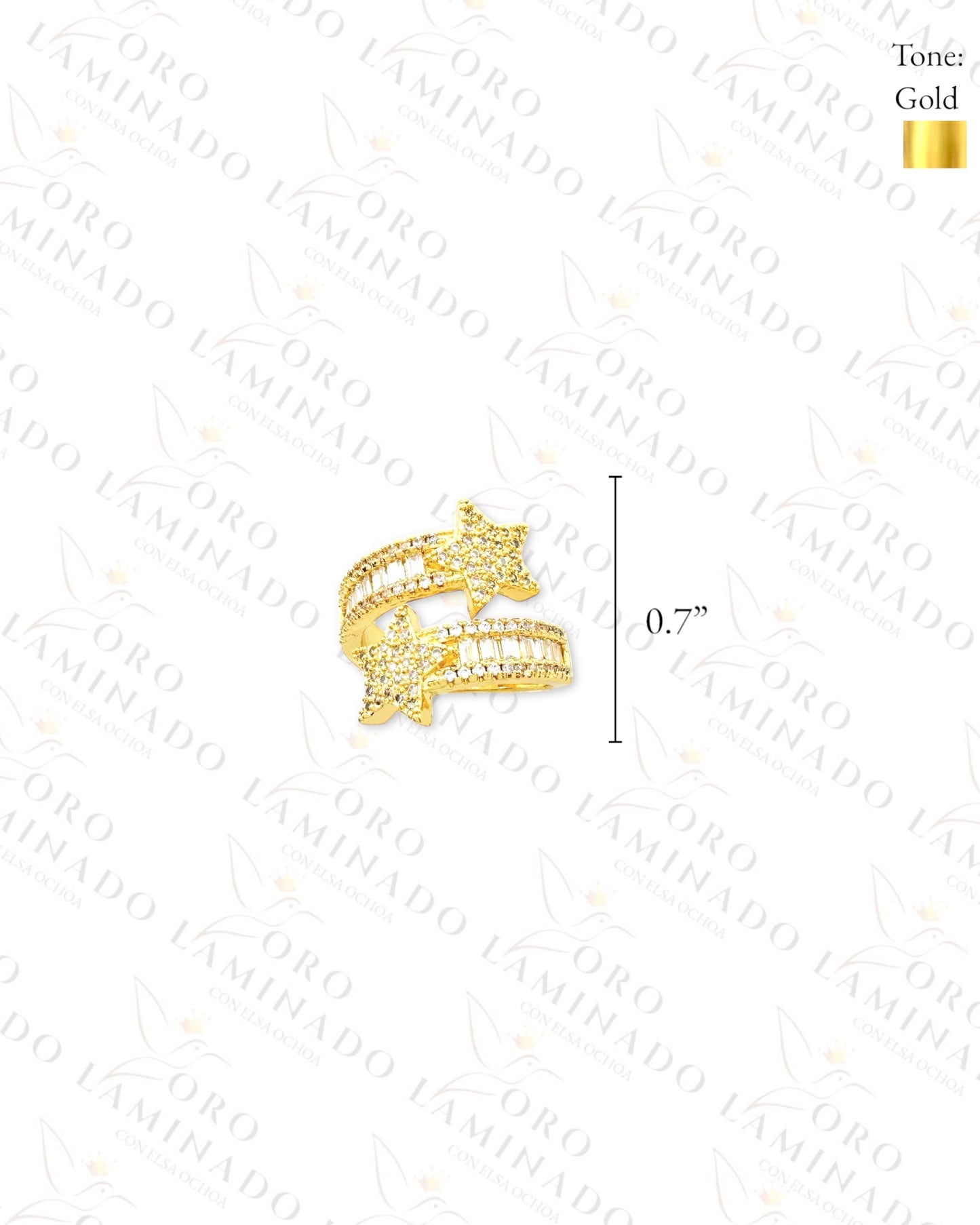 Adjustable Twin Star Ring (Gold Filled) C410