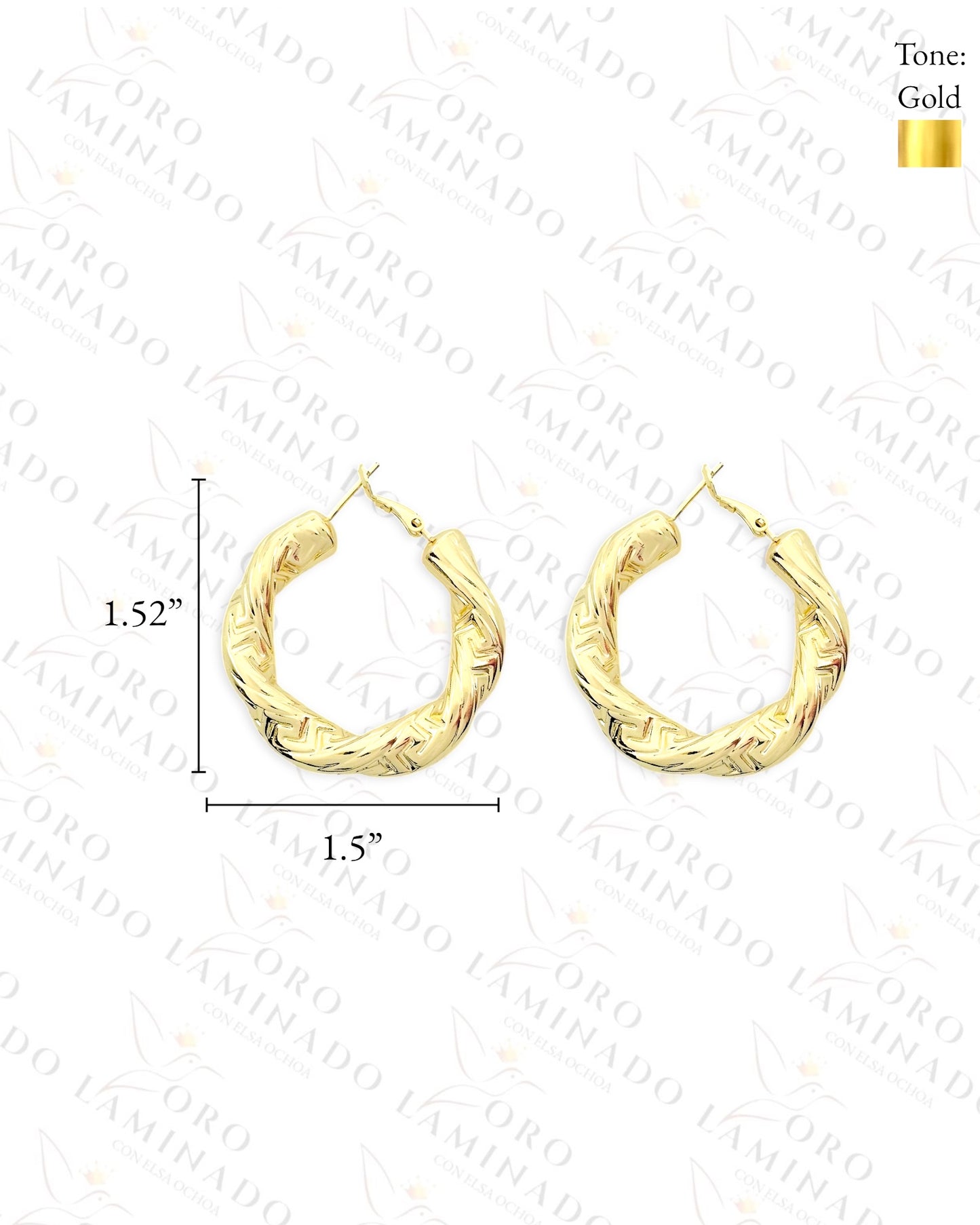 High Quality Twisted Hoop Earrings B337
