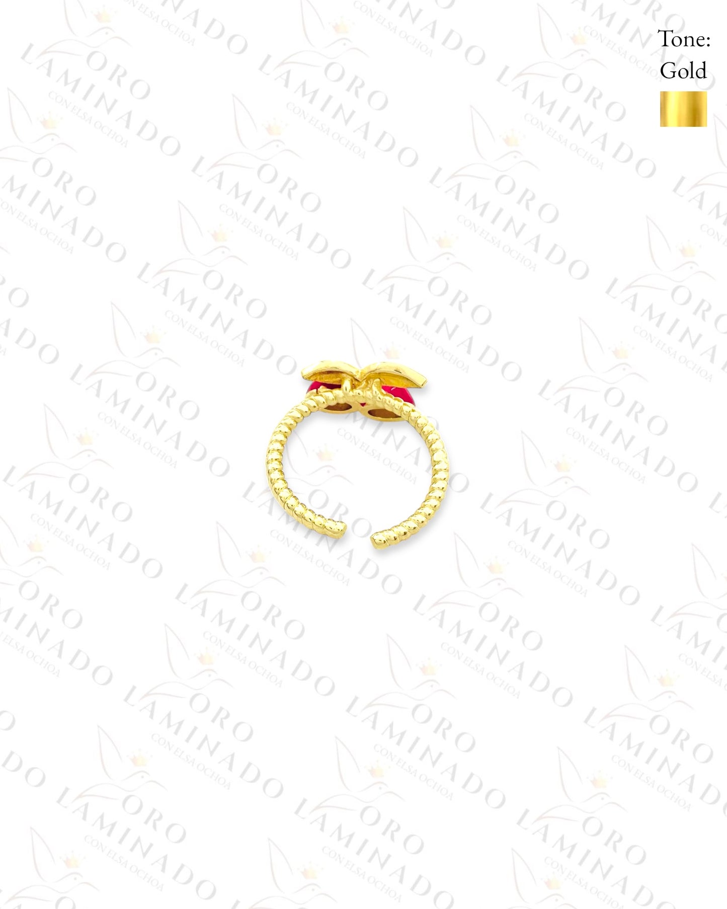 Adjustable Chunky Cherry Ring (Gold Filled) C90