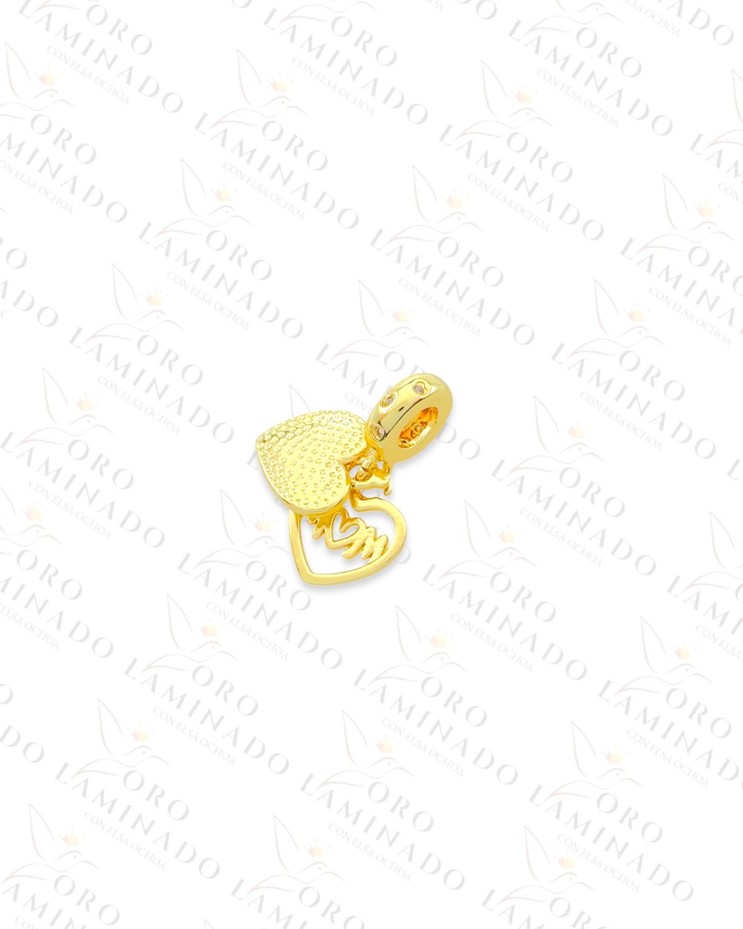 MOM Heart Charm (Gold Filled) B407