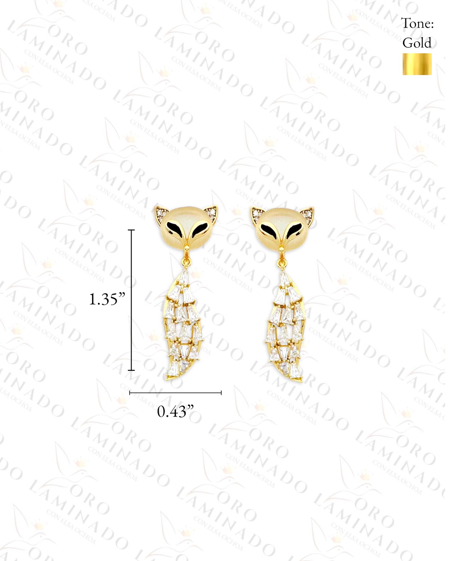 High Quality Little Fox Earrings (Gold Filled) G362