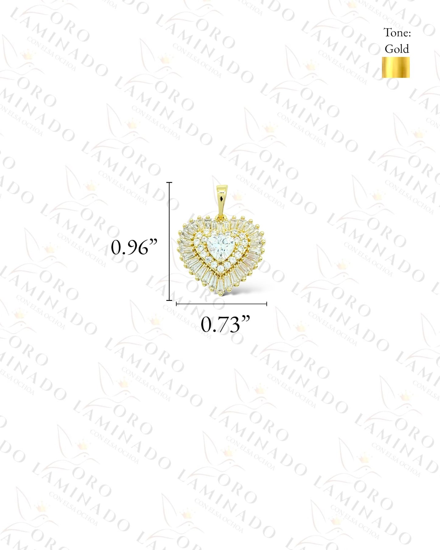 High Quality Gold Heart Pendant (Gold Filled) Y55