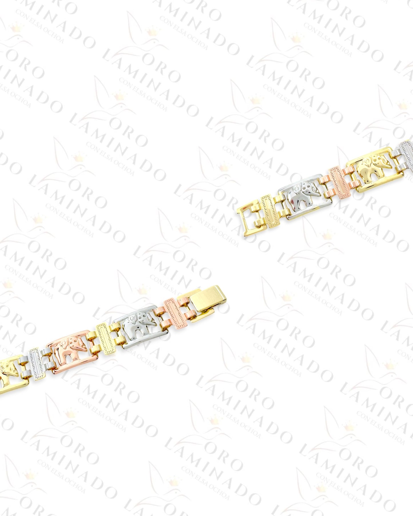 High Quality Three Tones Elephant Bracelet B395