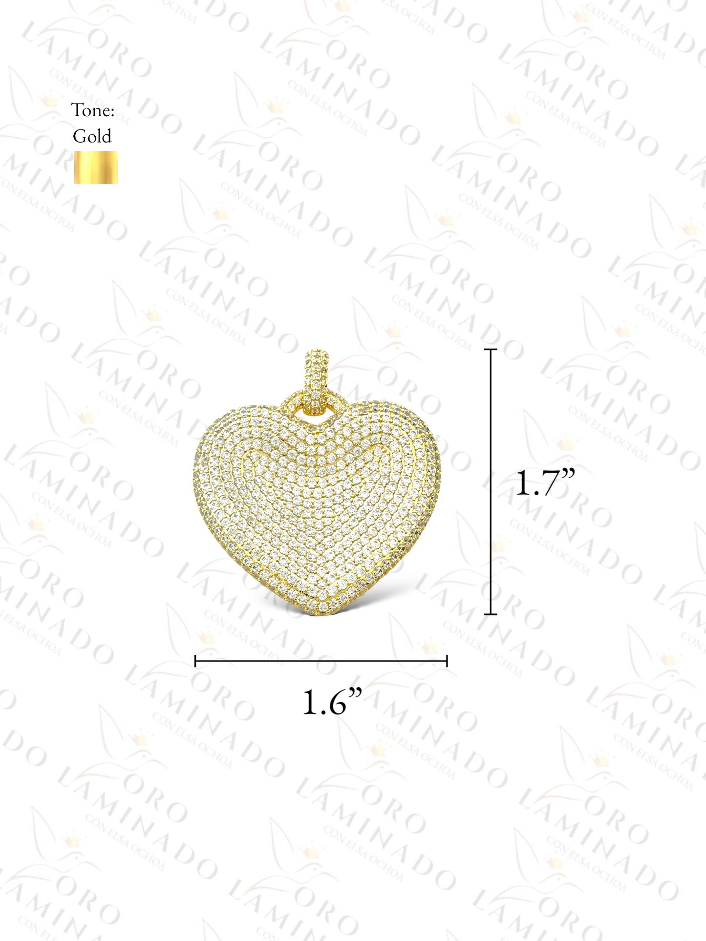 Gold Filled High Quality Diamond Heart Pendant G125