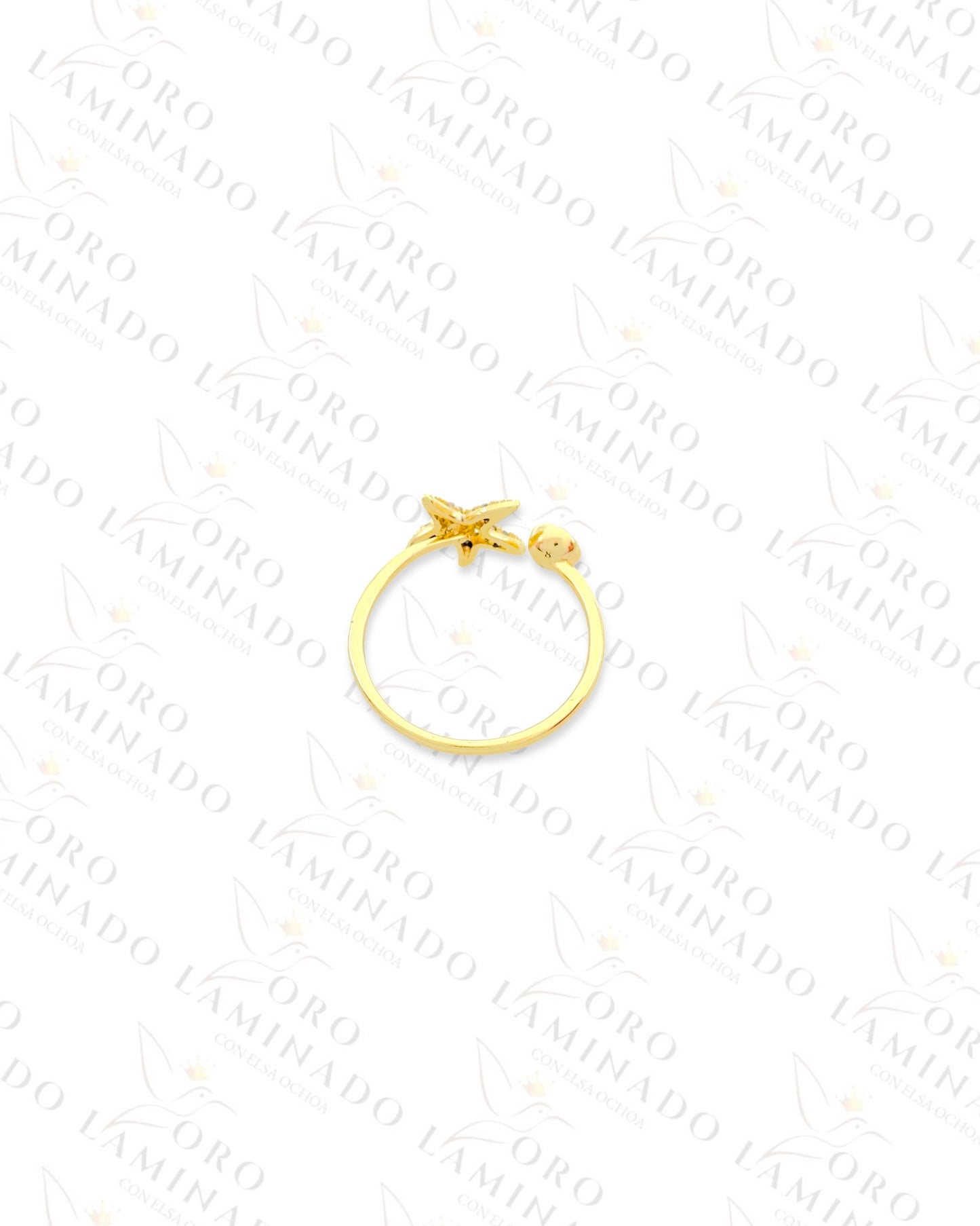 Adjustable Diamond Starfish Ring (Gold Filled) C334