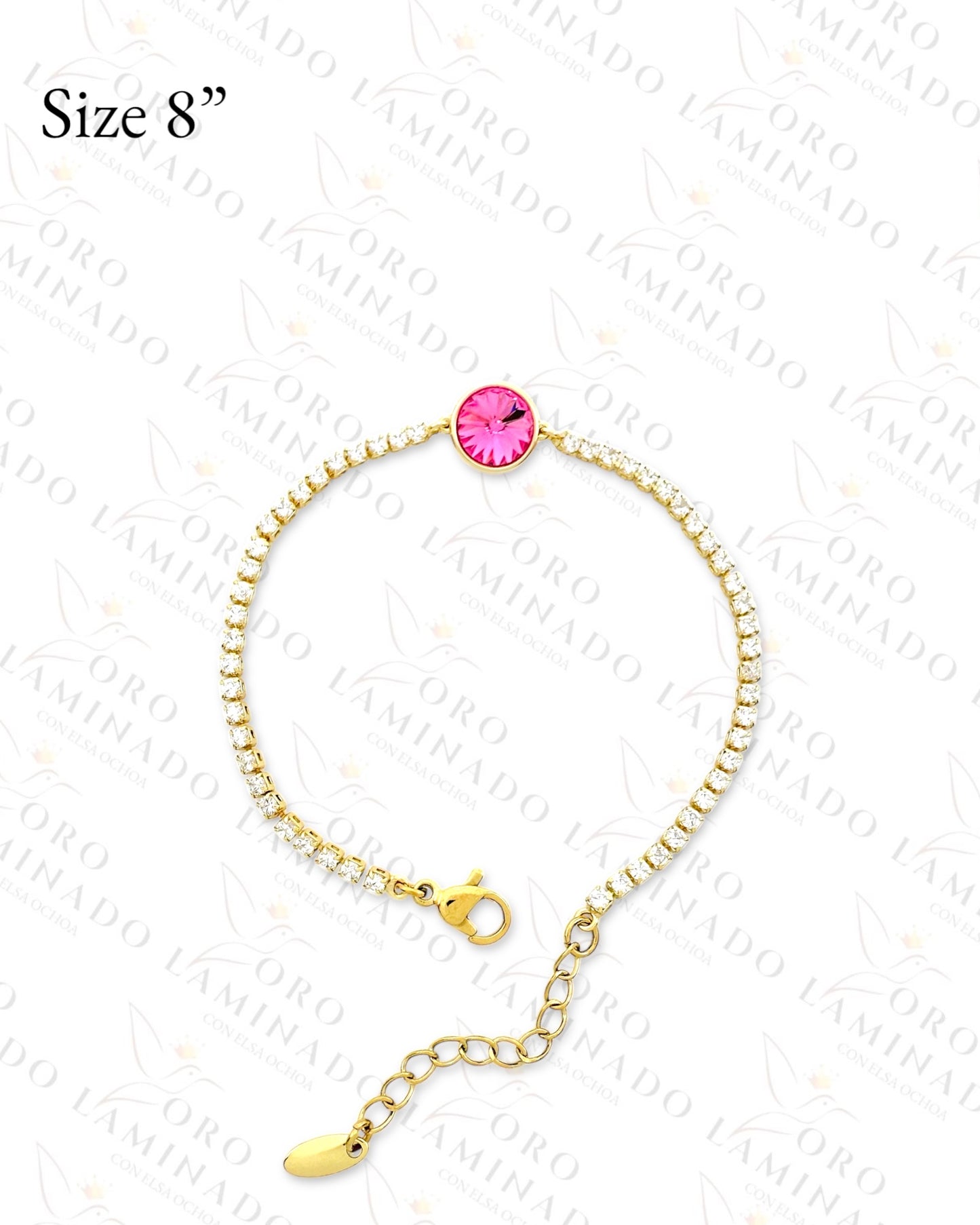 High Quality Sparkling Pink Bracelet (Gold Filled) C173