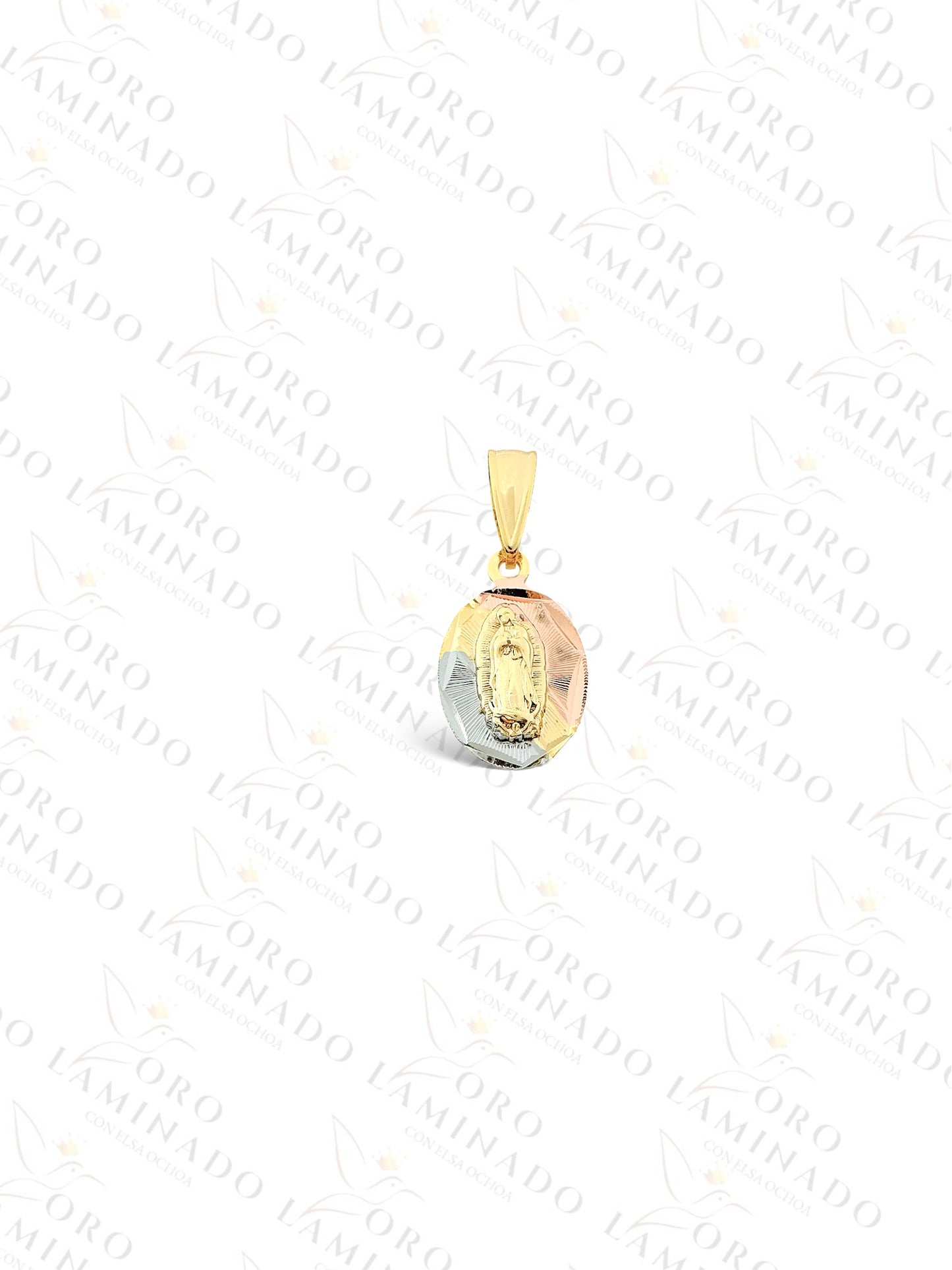 Gold Filled Three Tones Virgen Mary Pendant Y424