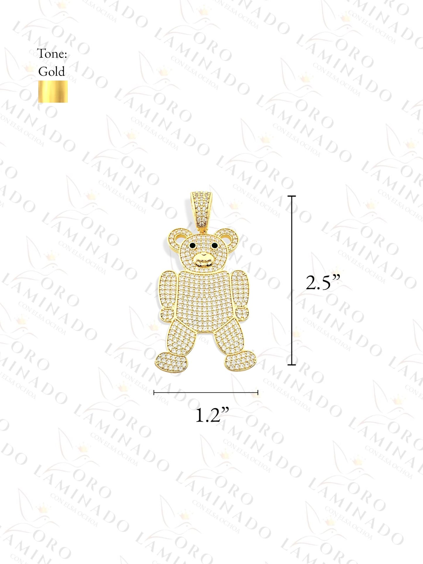 Gold Filled Diamond Bear Pendant G13