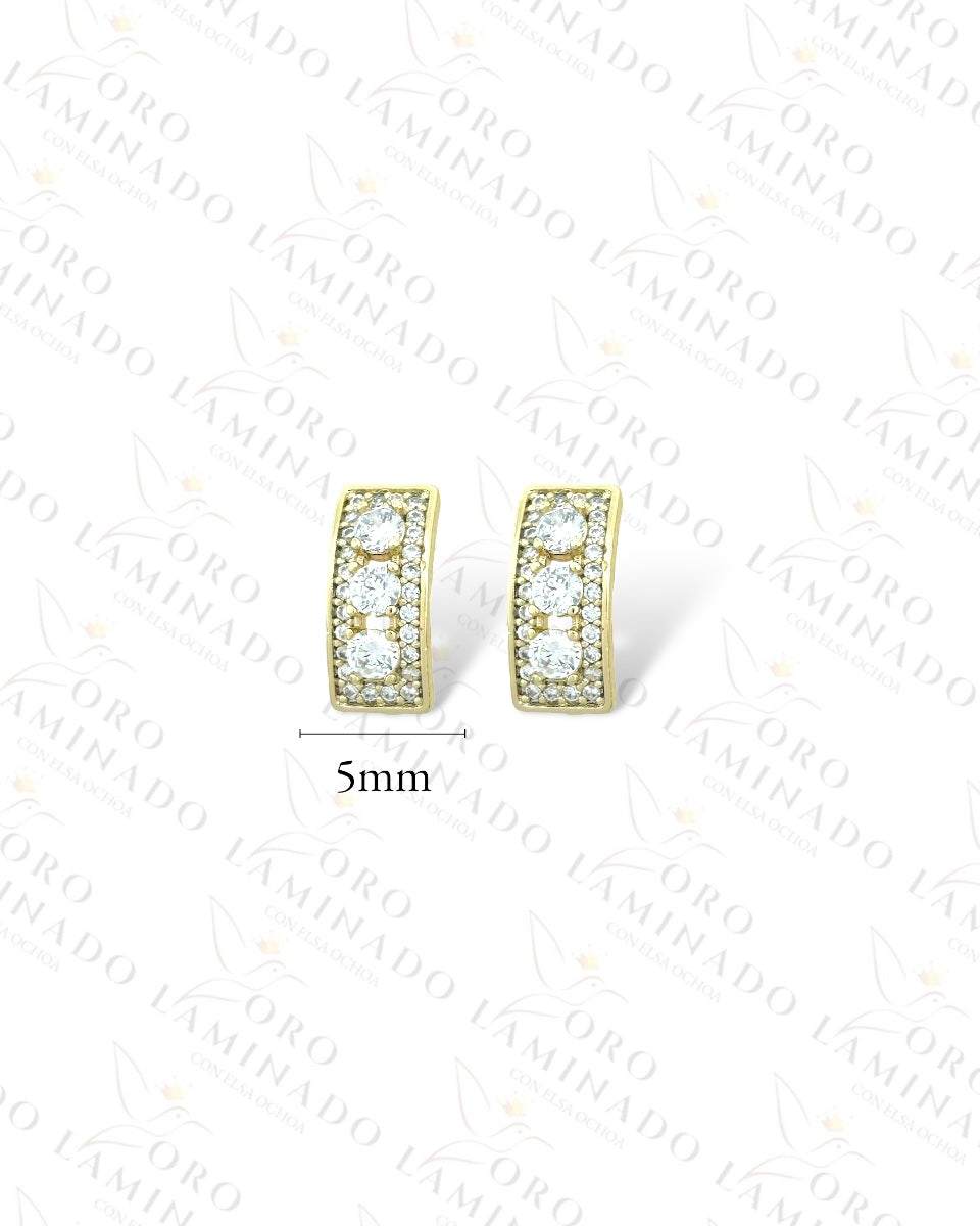 High Quality Diamond Hoop Earrings Y371