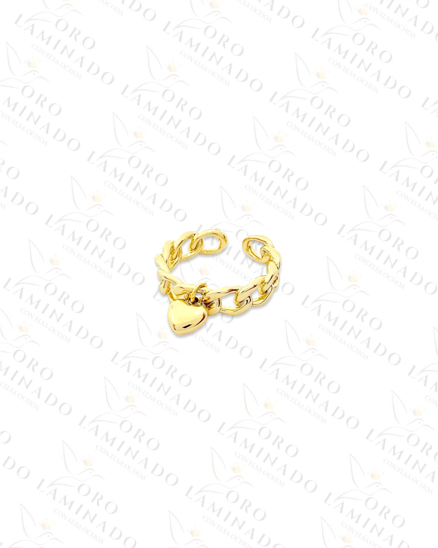 Adjustable Heart Chain Ring (Gold Filled) Y276