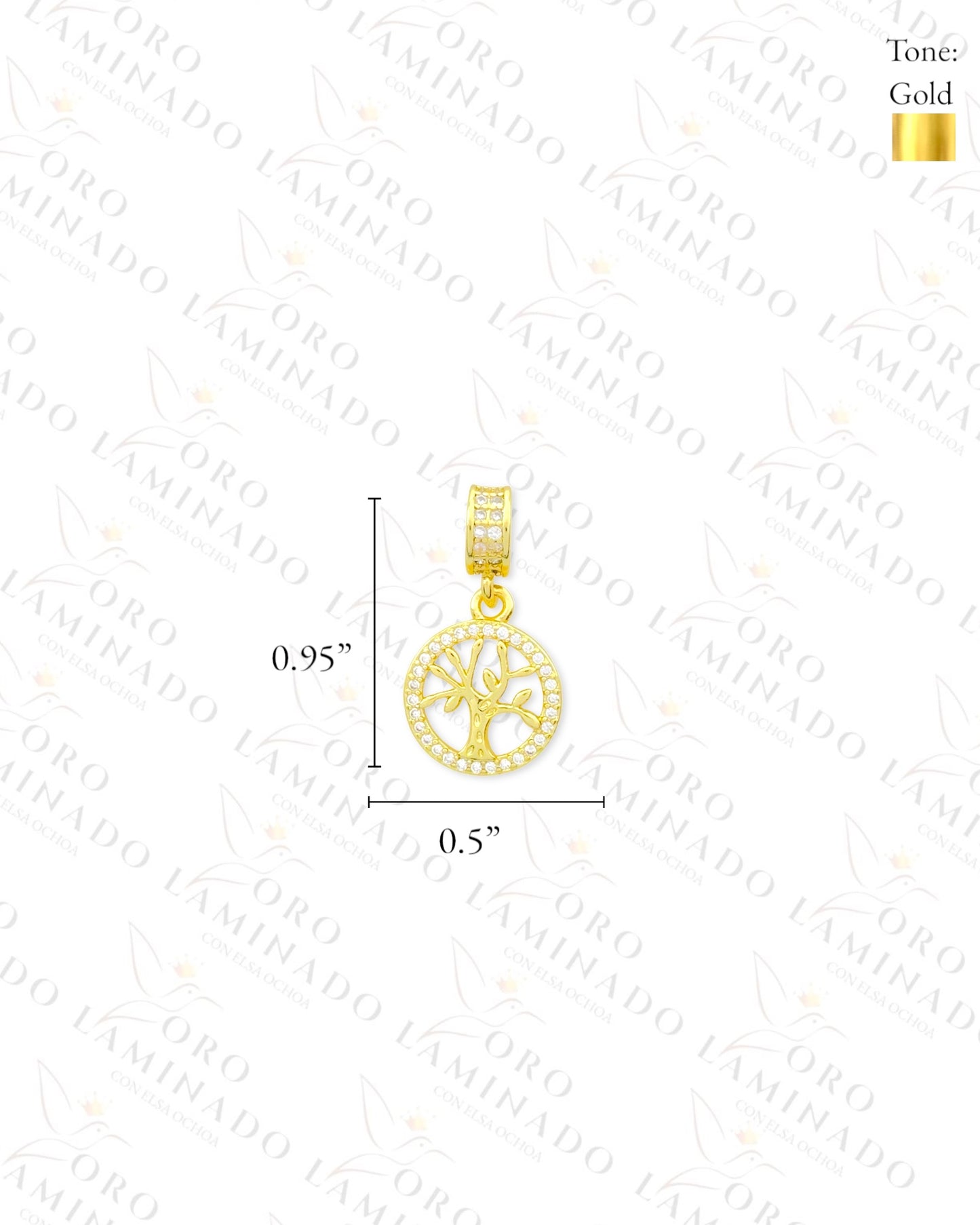 Tree of Life Round Charm (Gold Filled) B117