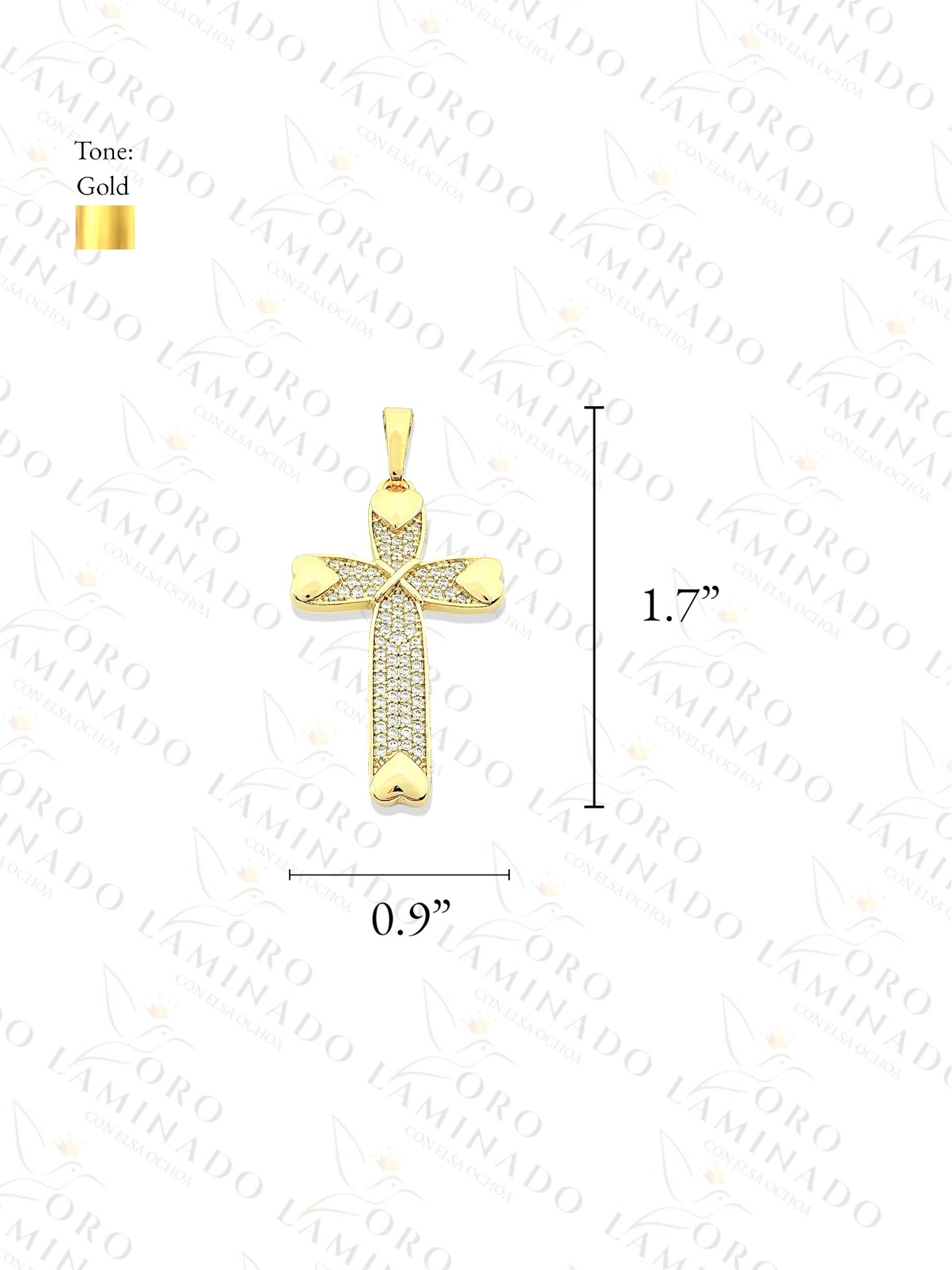 Gold Filled High Quality Heart Cross Pendant C213
