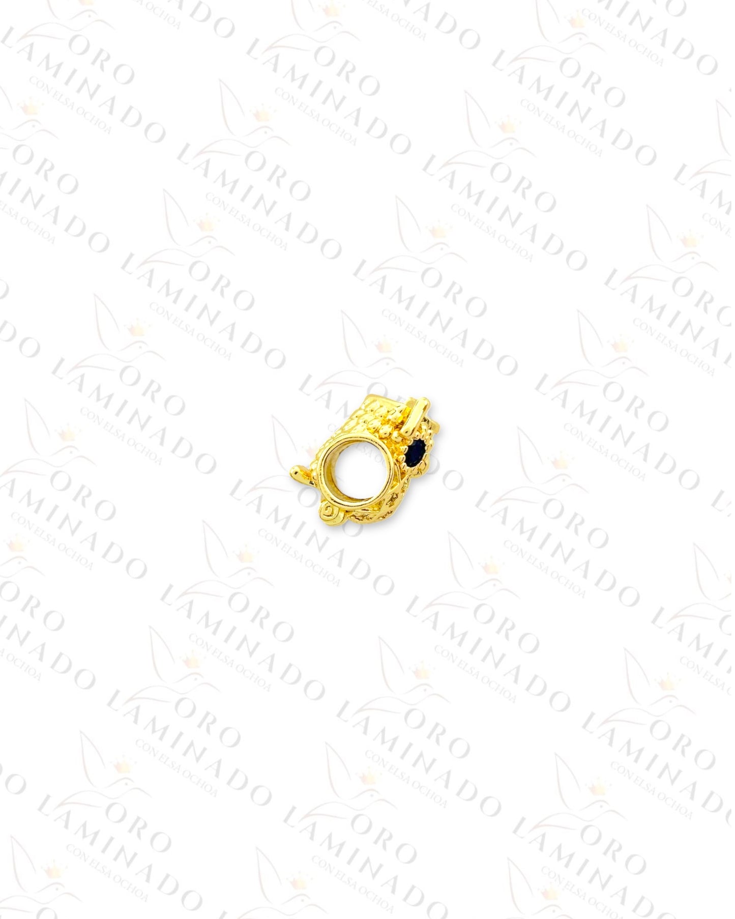 Blue Eyed Owl Charm Divider (Gold Filled) B373