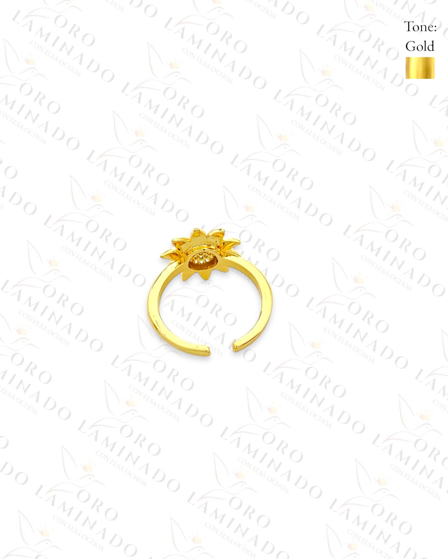 Adjustable Sparkling Sunflower Ring (Gold Filled) G213