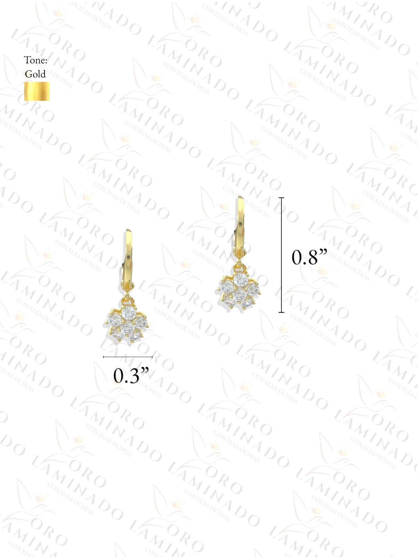 High Quality Small Diamond Flower Set R463