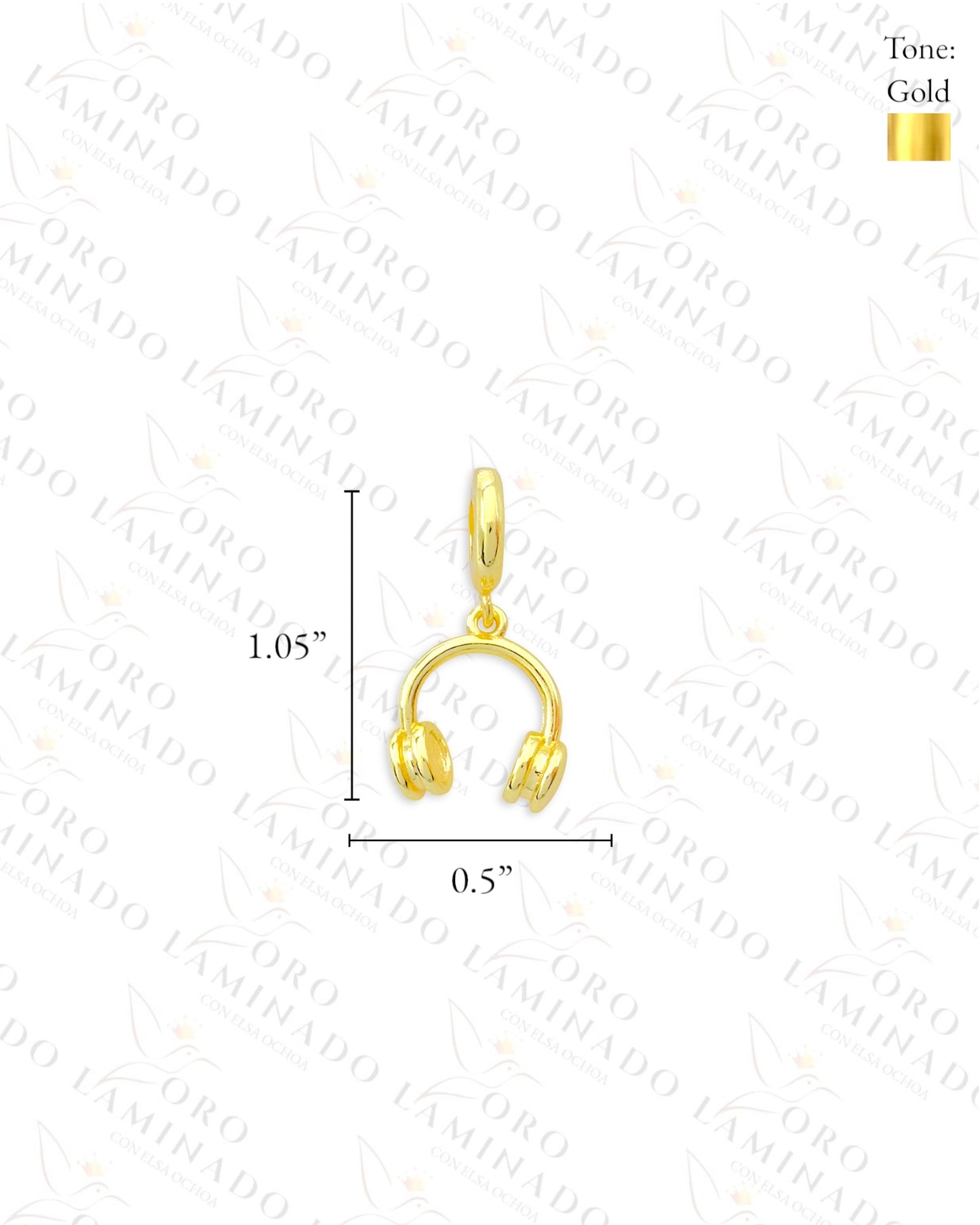 Headphones Charm (Gold Filled) B199