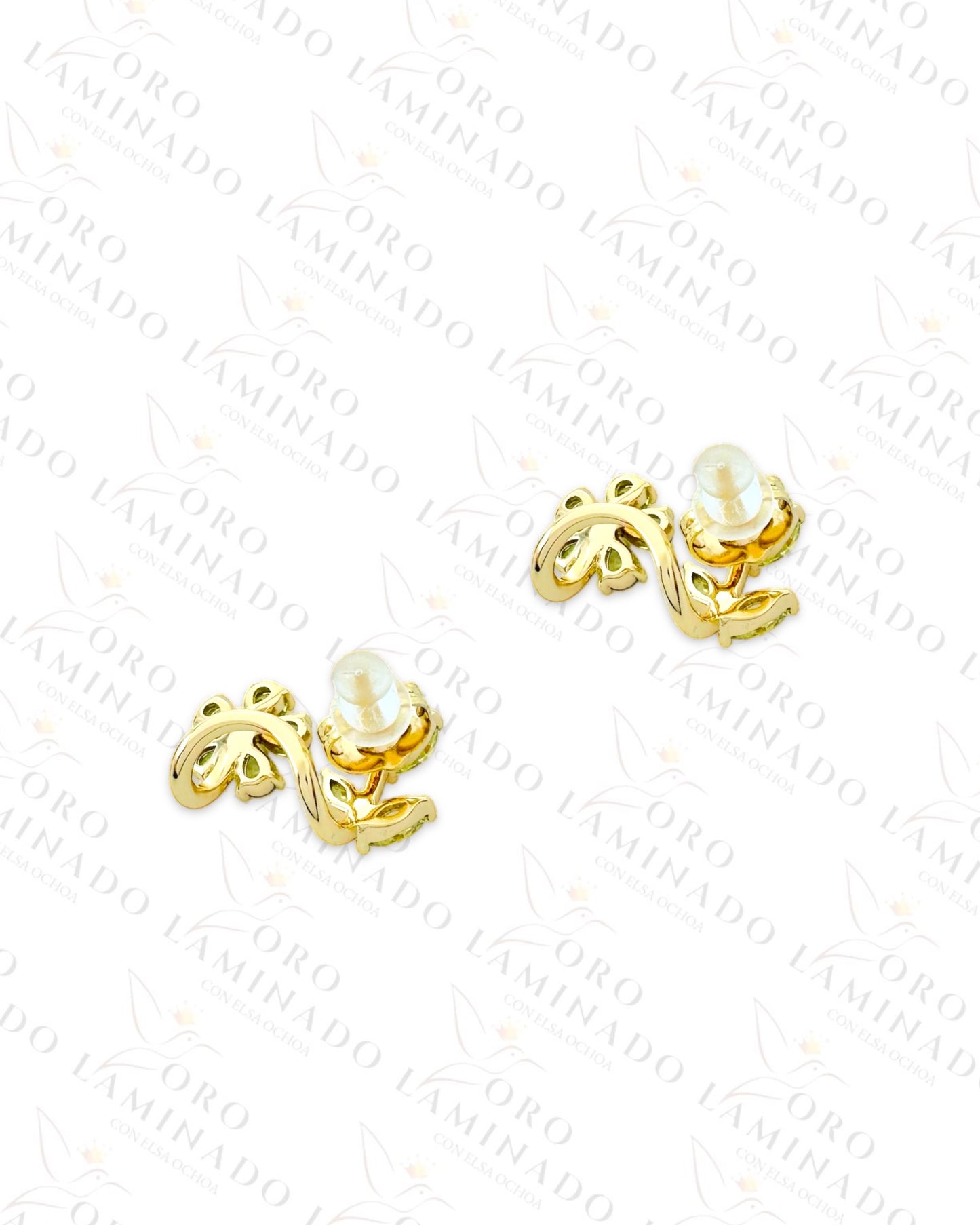 High Quality Crystal Vine Ear Cuff Earrings (Gold Filled) R121