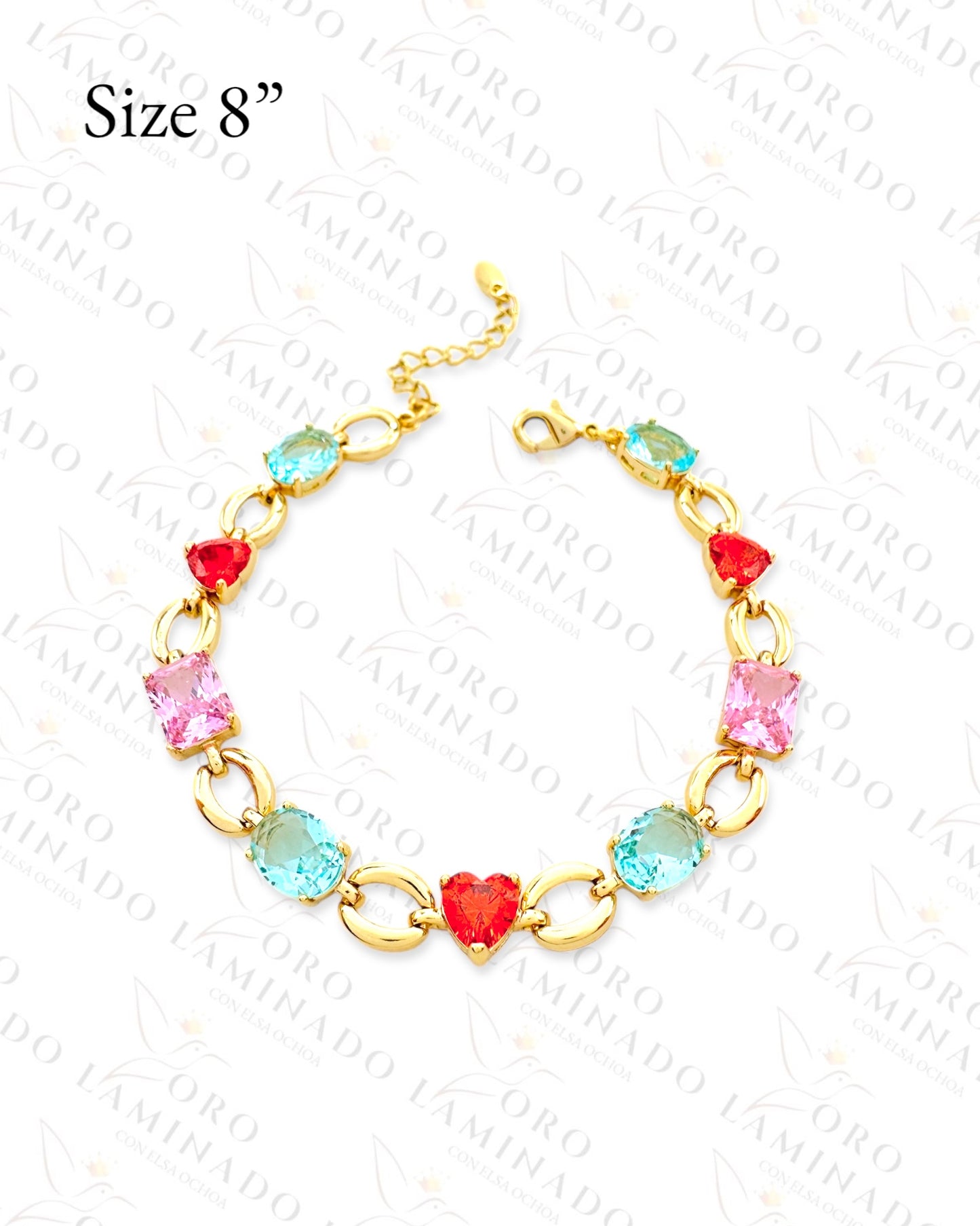 High Quality Hearts and Shapes Bracelet (Gold Filled) C158