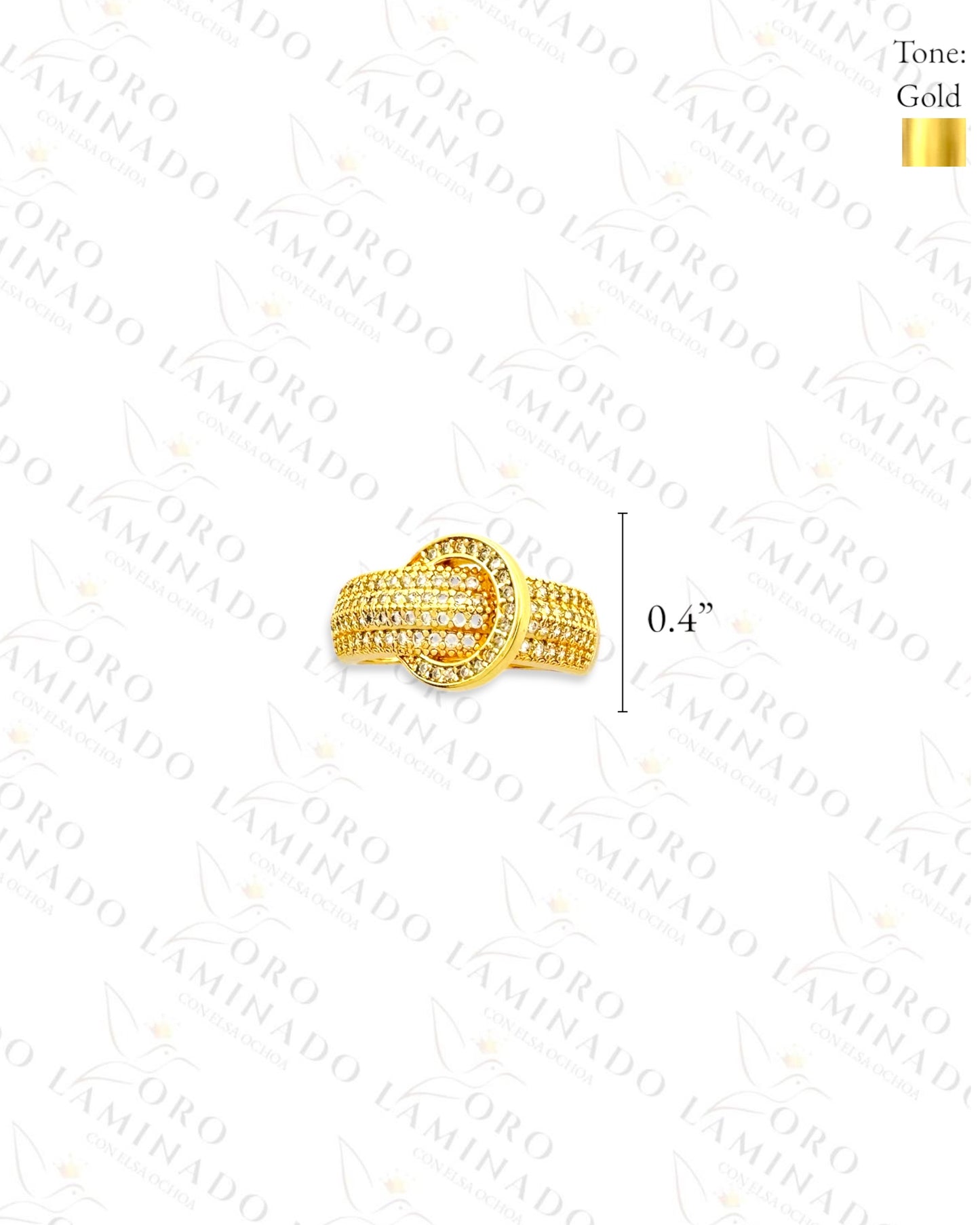 Adjustable Diamond Knot Ring (Gold Filled) B156